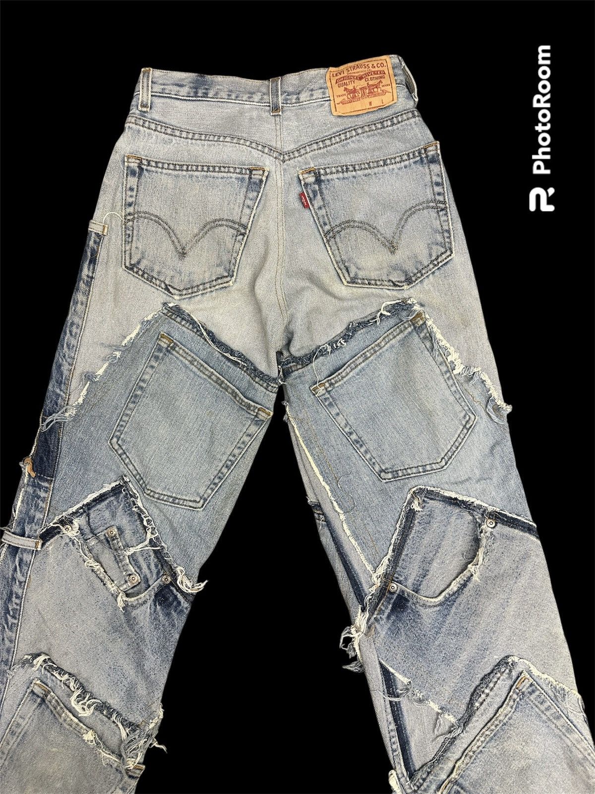 Levi's × Levi's Vintage Clothing Patchwork Upcycled Levi’s Denim Jeans Size 24" / US 00 / IT 34 - 3 Thumbnail