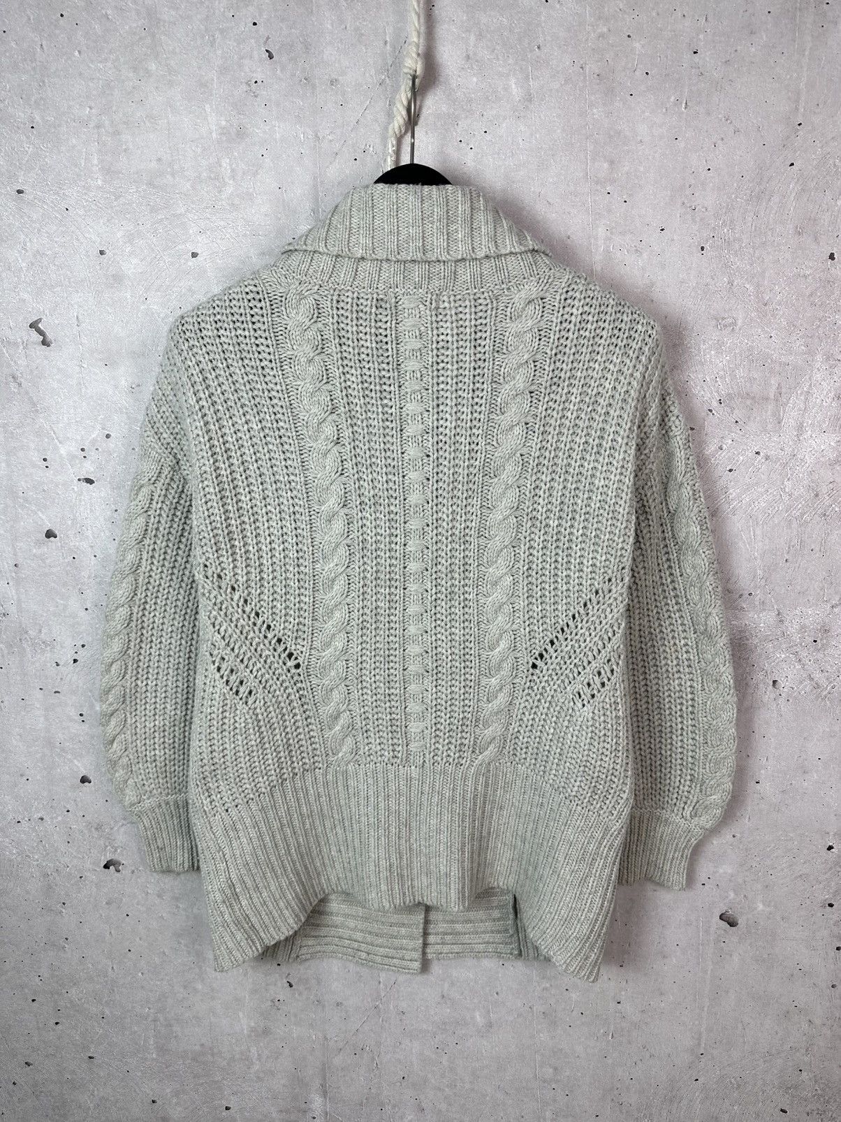 Reiss Reiss Wool Knit Long Sleeve Light Grey Cardigan Sweater Size XS / US 0-2 / IT 36-38 - 8 Thumbnail