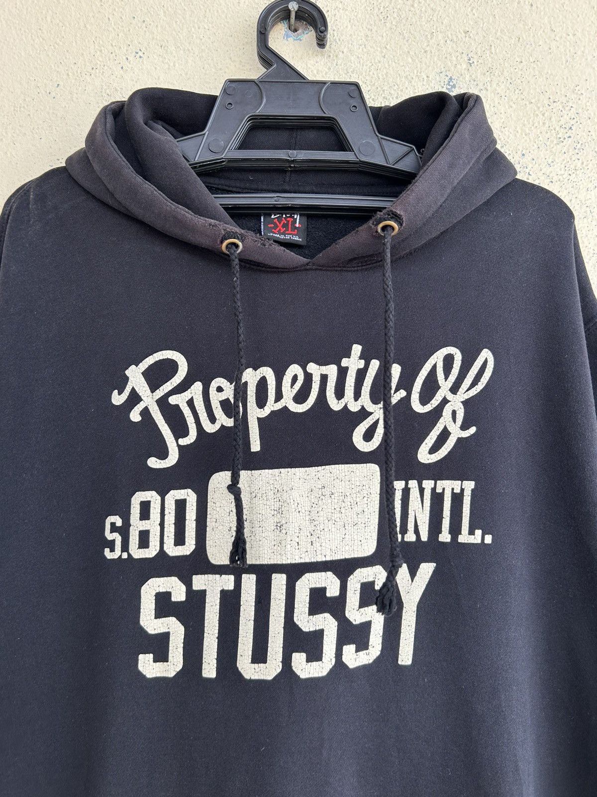 Stussy × Vintage Vintage Stussy Property Of Stussy Intl Hoodie Size US XL / EU 56 / 4 - 3 Thumbnail