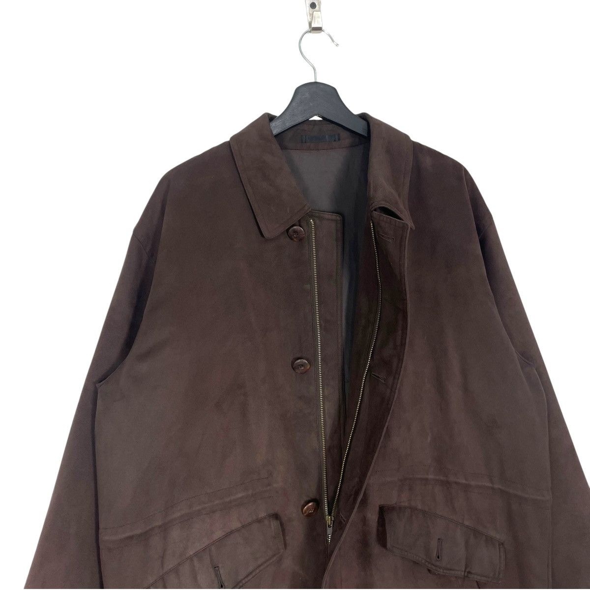 Courreges Vintage Courreges Homme Suede Jacket Core Jacket Button Up Size US L / EU 52-54 / 3 - 10 Thumbnail