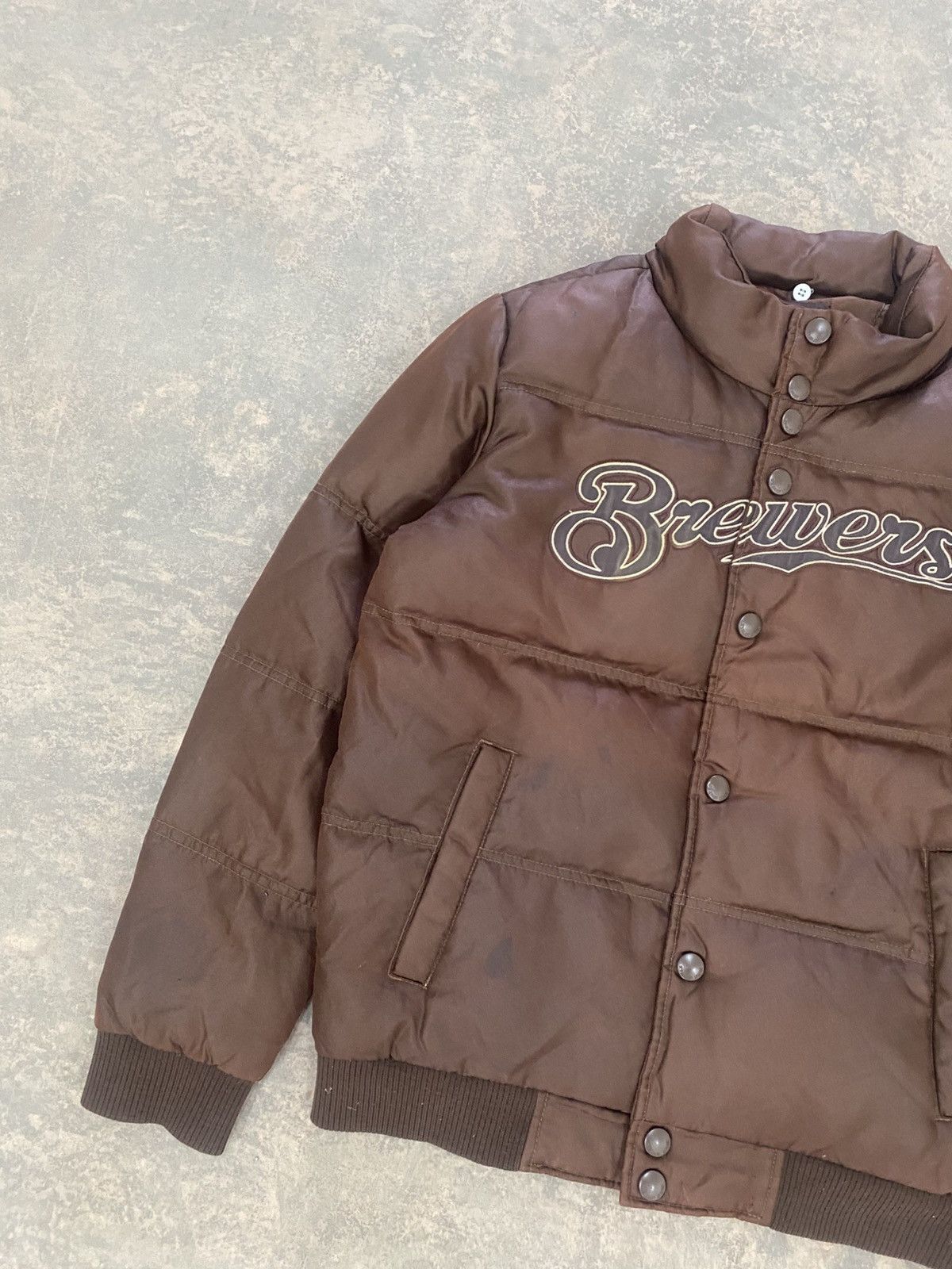 MLB VINTAGE MLB BREWERS TRAVIS BROWN PUFFER DOWN JACKET WINTER Size US M / EU 48-50 / 2 - 3 Thumbnail