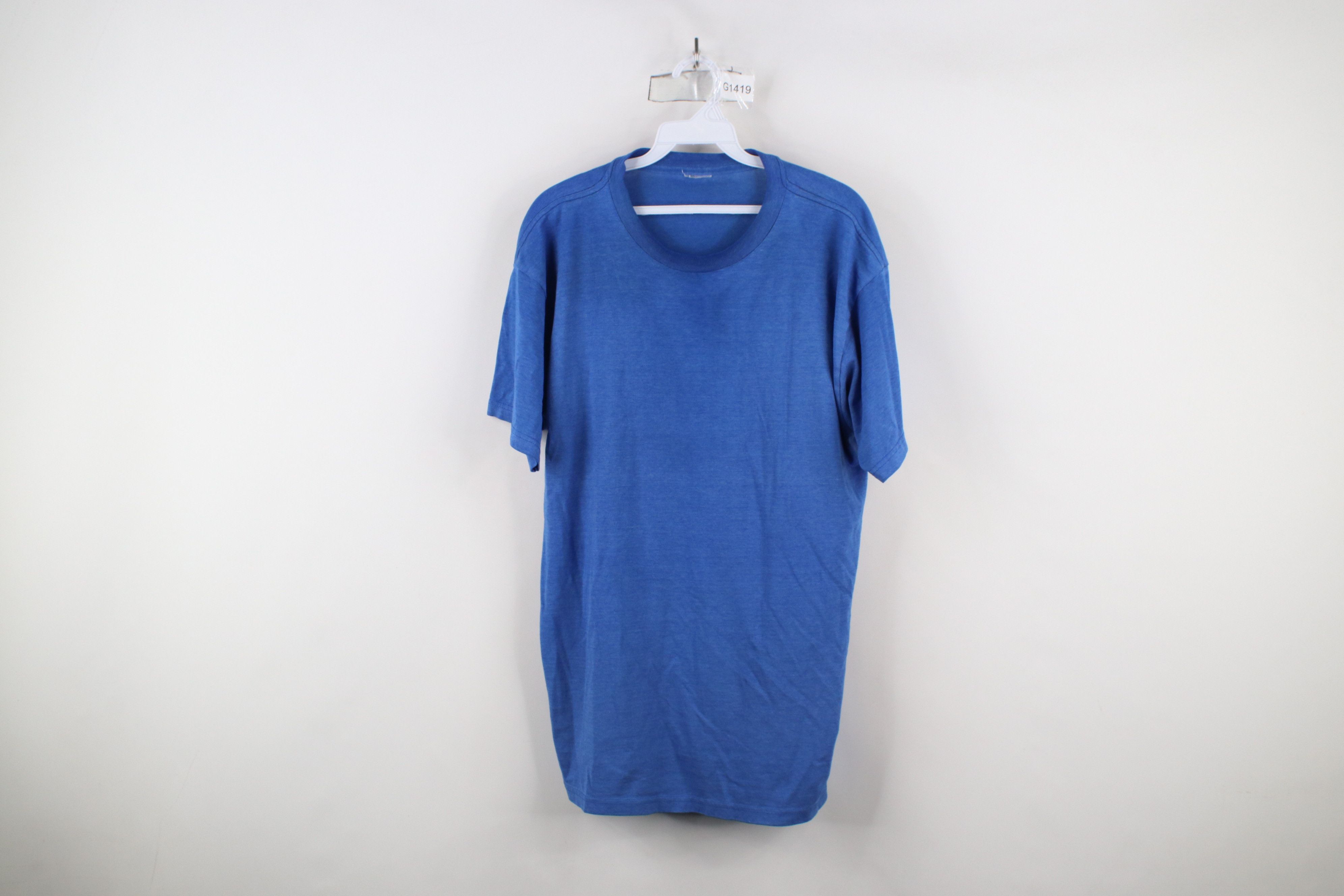Vintage Vintage 90s Streetwear Short Sleeve T-Shirt Heather Blue Size US L / EU 52-54 / 3 - 1 Thumbnail