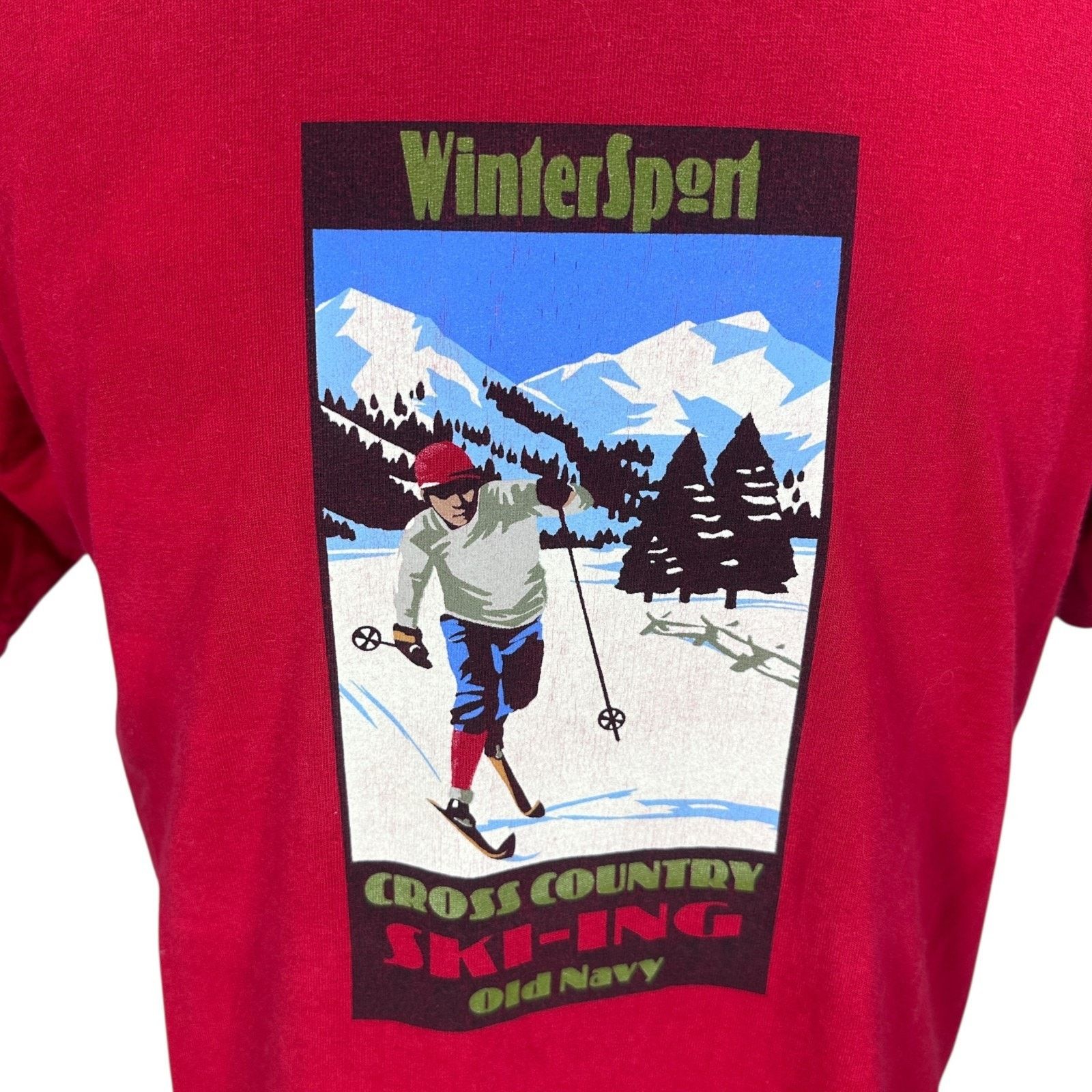 Old Navy Vintage Old Navy Country Skiing T-Shirt Men's Medium Red 90s Size US M / EU 48-50 / 2 - 2 Thumbnail