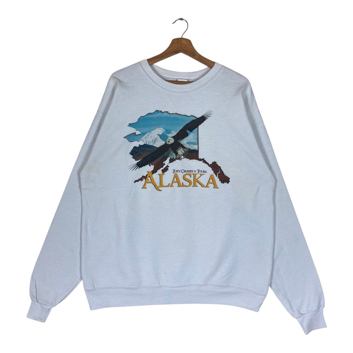 Hanes Vintage Hanes Eagle Alaska Pullover Jumper Sweatshirt Size US L / EU 52-54 / 3 - 1 Thumbnail