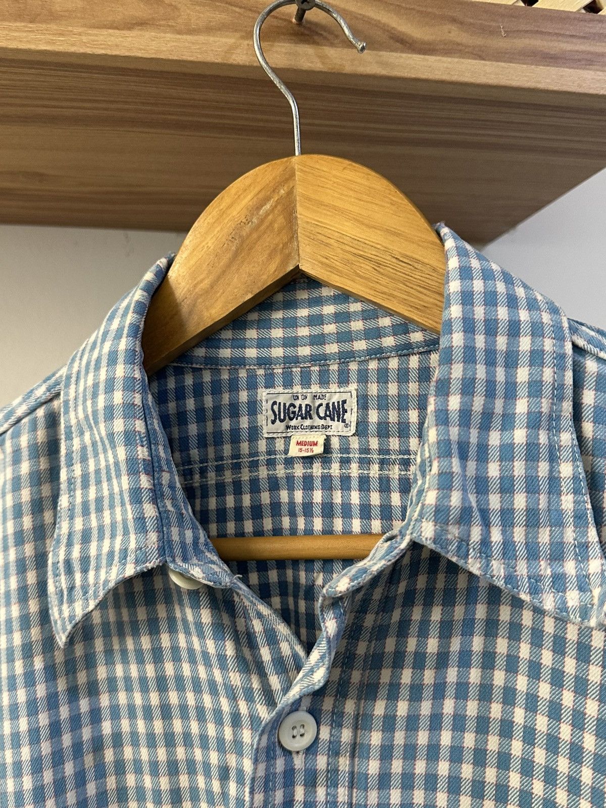 Sugar Cane Vintage Sugar Cane Blue Checkered Double Pocket Button Up Size US M / EU 48-50 / 2 - 3 Thumbnail