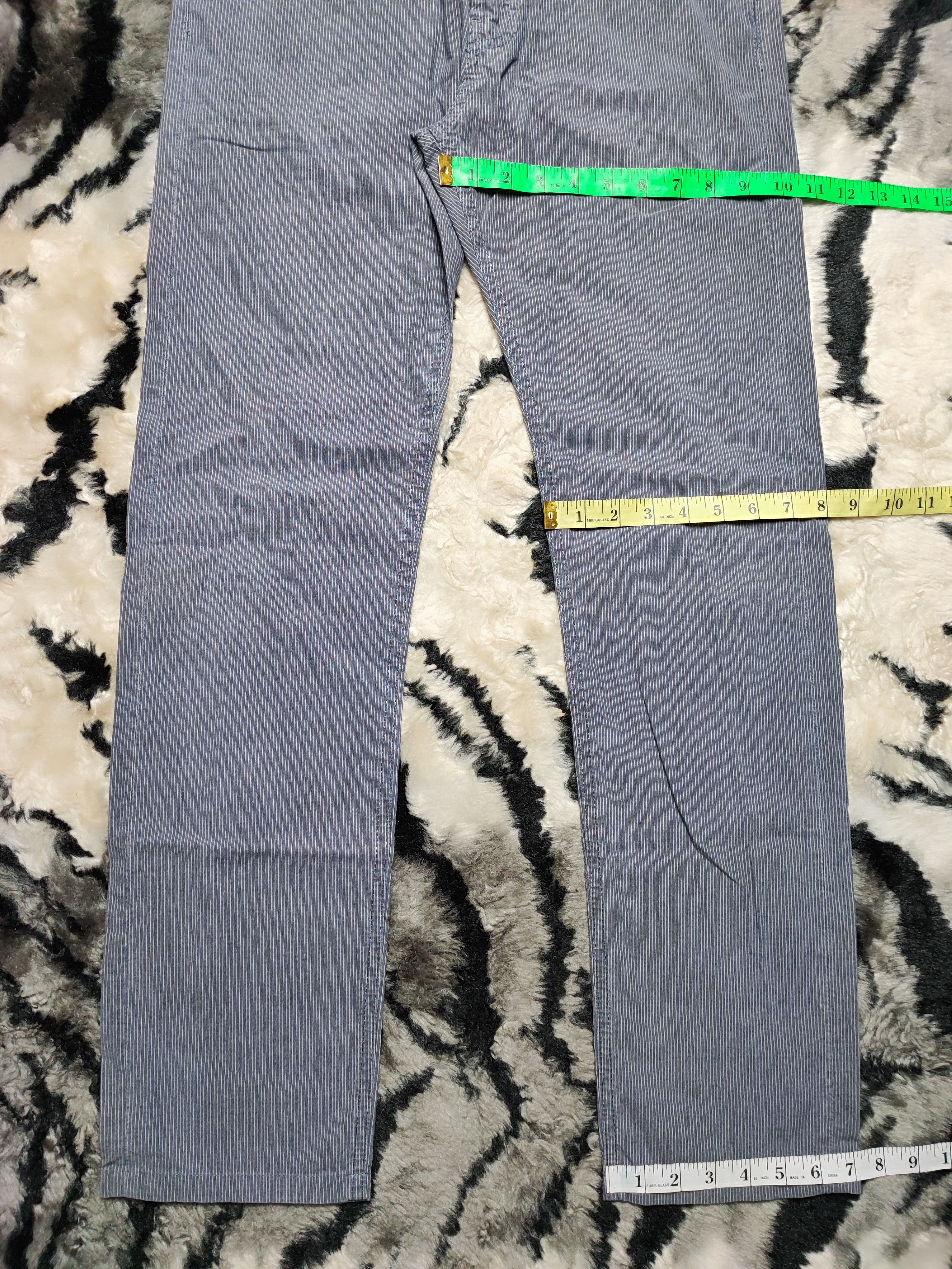 Japanese Brand Stripe Hickory Cotton Pants by Kenzo Size US 30 / EU 46 - 4 Thumbnail