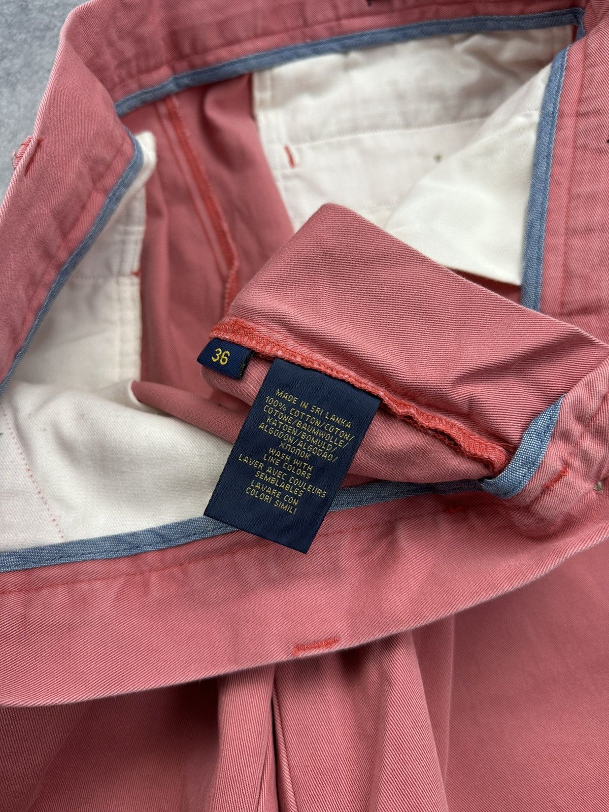 Polo Ralph Lauren Vintage Polo Ralph Lauren Chino Pink Shorts Y2K Classic 36 Size US 36 / EU 52 - 13 Thumbnail