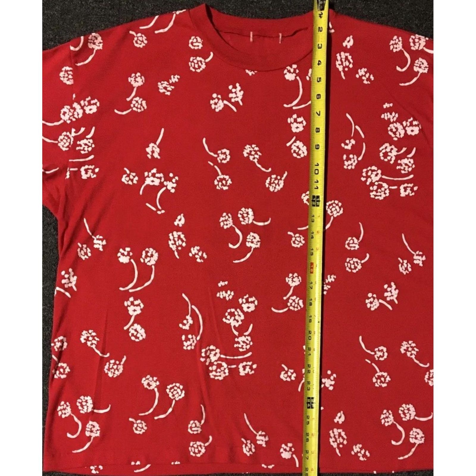 Vintage VINTAGE 90s Flower Abstract Art All Over Print Shirt XL USA Grunge 80s Red Mens Size US XL / EU 56 / 4 - 5 Thumbnail