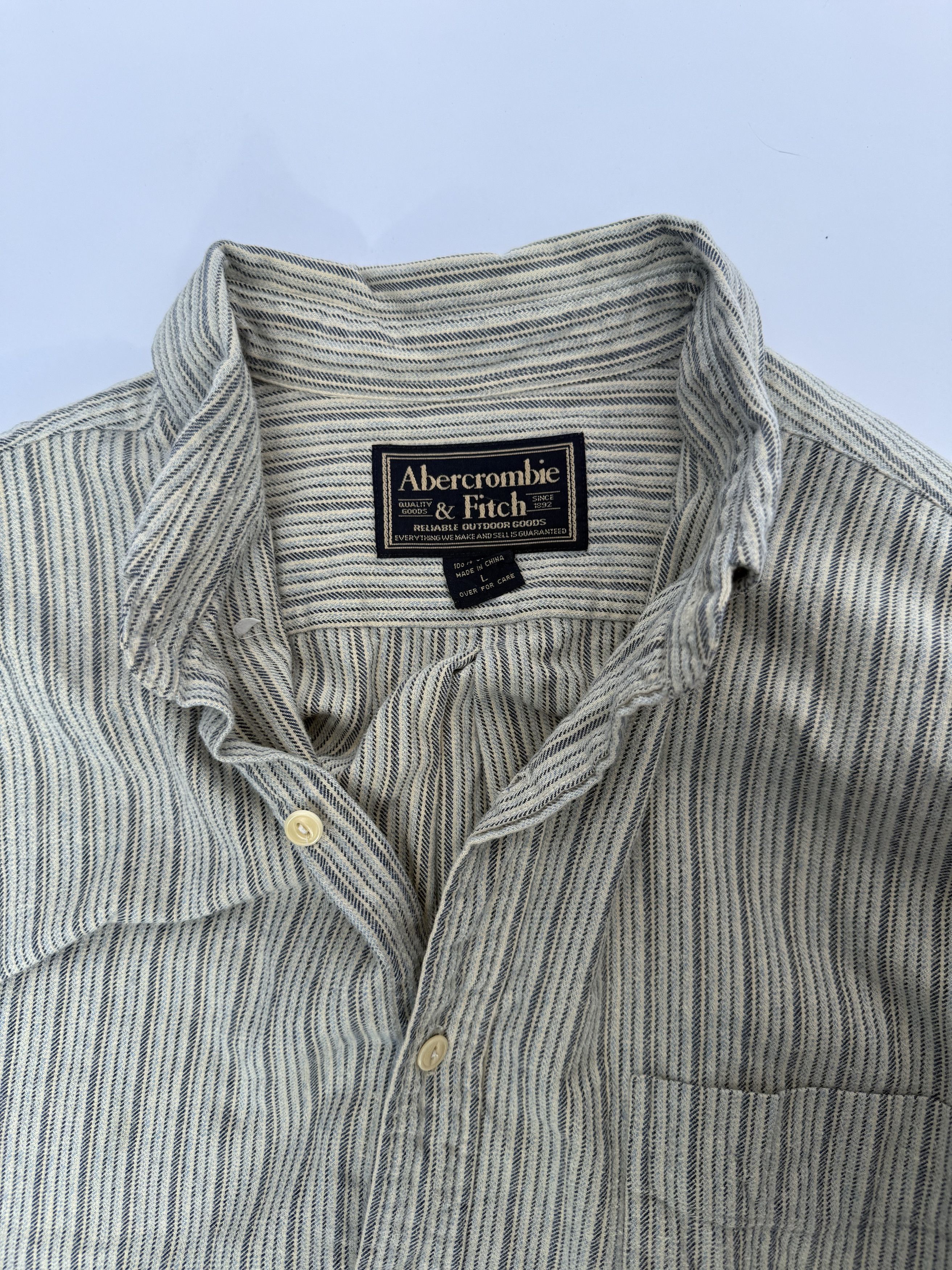 Abercrombie & Fitch Vintage Abercrombie & Fitch 'The Big Shirt' Striped Flannel Size US L / EU 52-54 / 3 - 4 Thumbnail