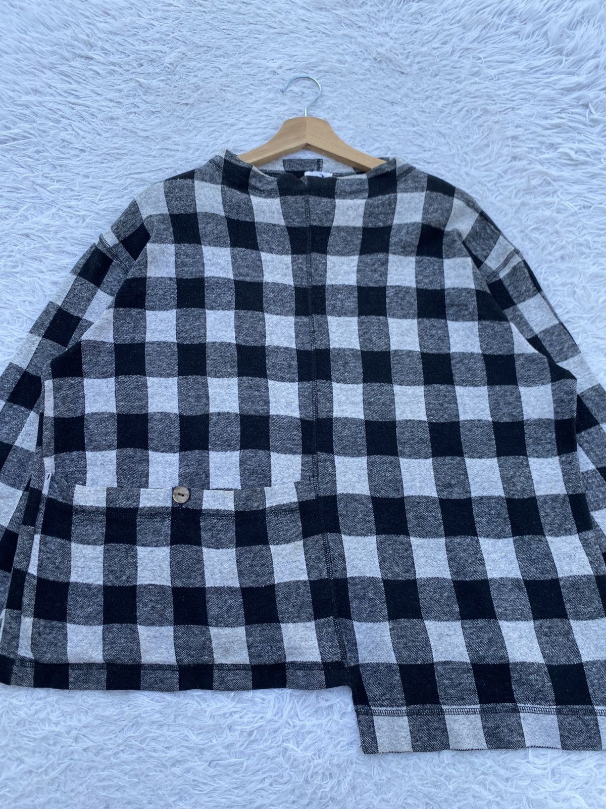 Issey Miyake Rare Vintage Hai Sporting Gear Checkered Flannel Sweater Size M / US 6-8 / IT 42-44 - 7 Thumbnail