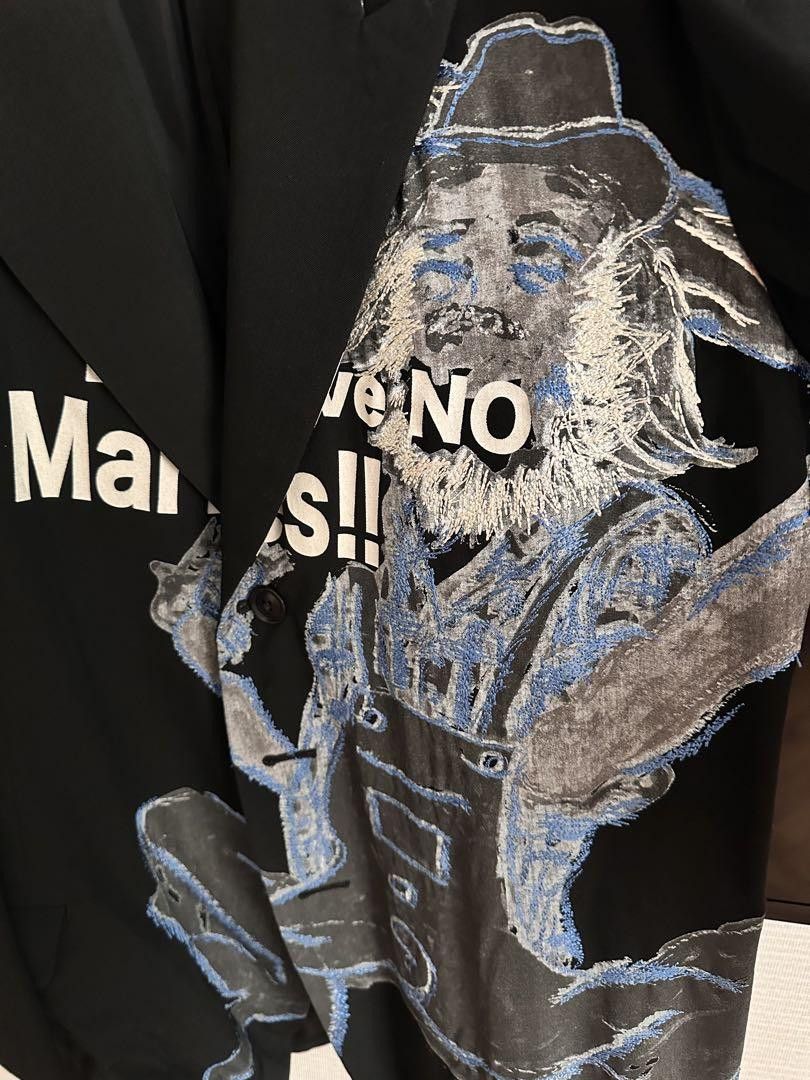 Yohji Yamamoto POUR HOMME Deformation Collar Print Jacket HK-J53-126 Size US L / EU 52-54 / 3 - 3 Thumbnail