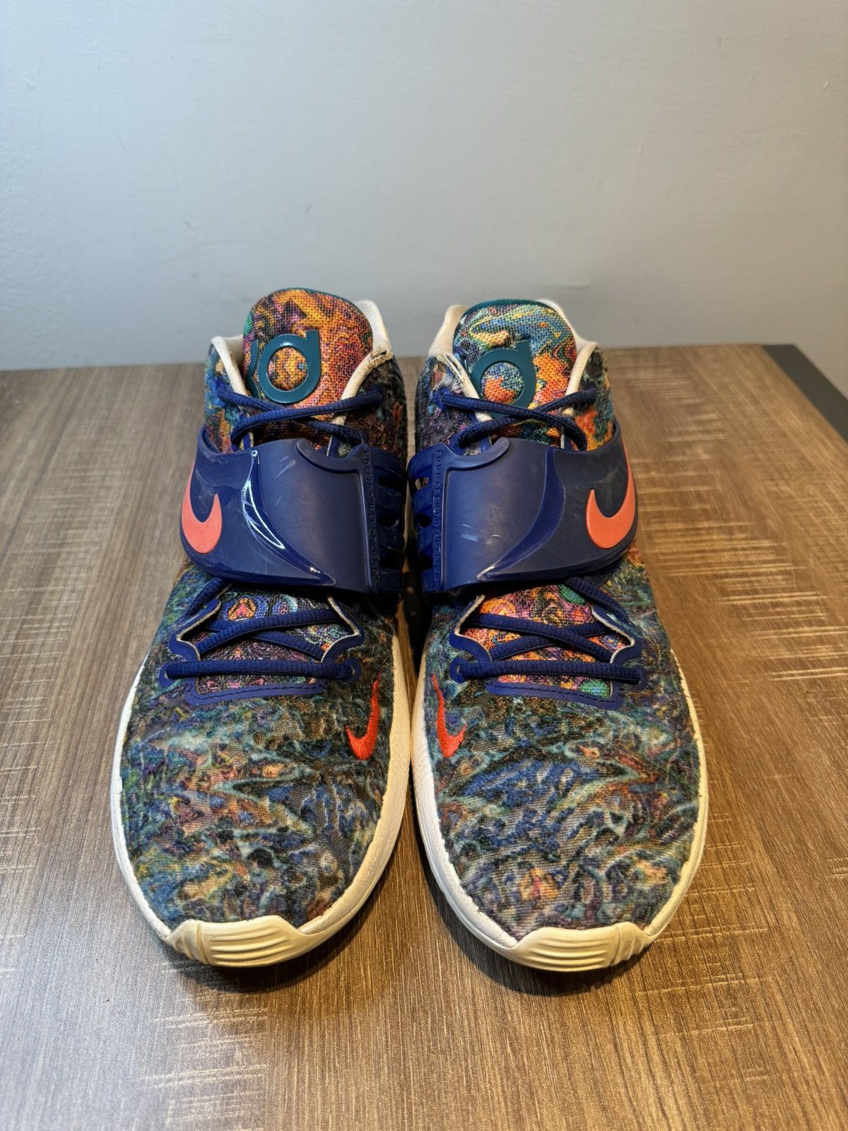 Nike Nike KD 14 Psychedelic Basketball Shoes Blue Mens Size 13 Size US 13 / EU 46 - 3 Thumbnail