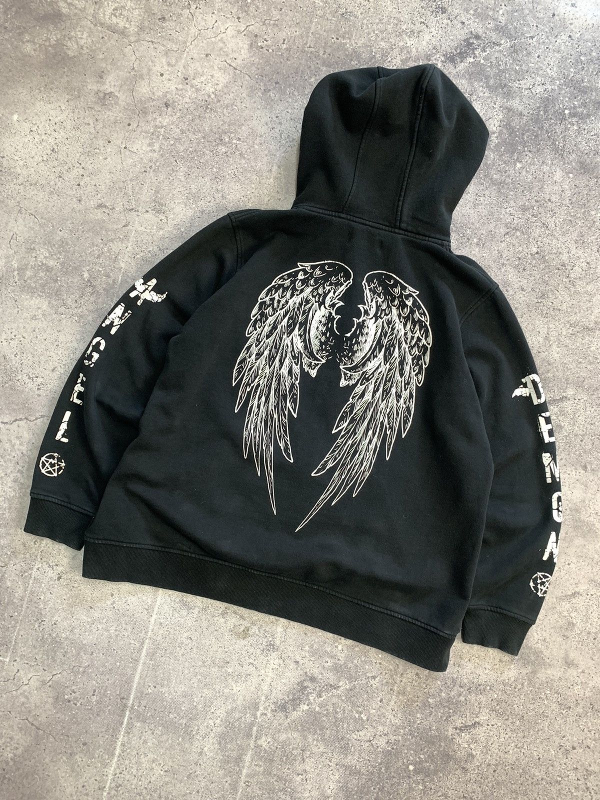 Japanese Brand × Vintage Vintage Hoodie Bones Dragon rock gothic sk8 avangarde Size US M / EU 48-50 / 2 - 10 Thumbnail