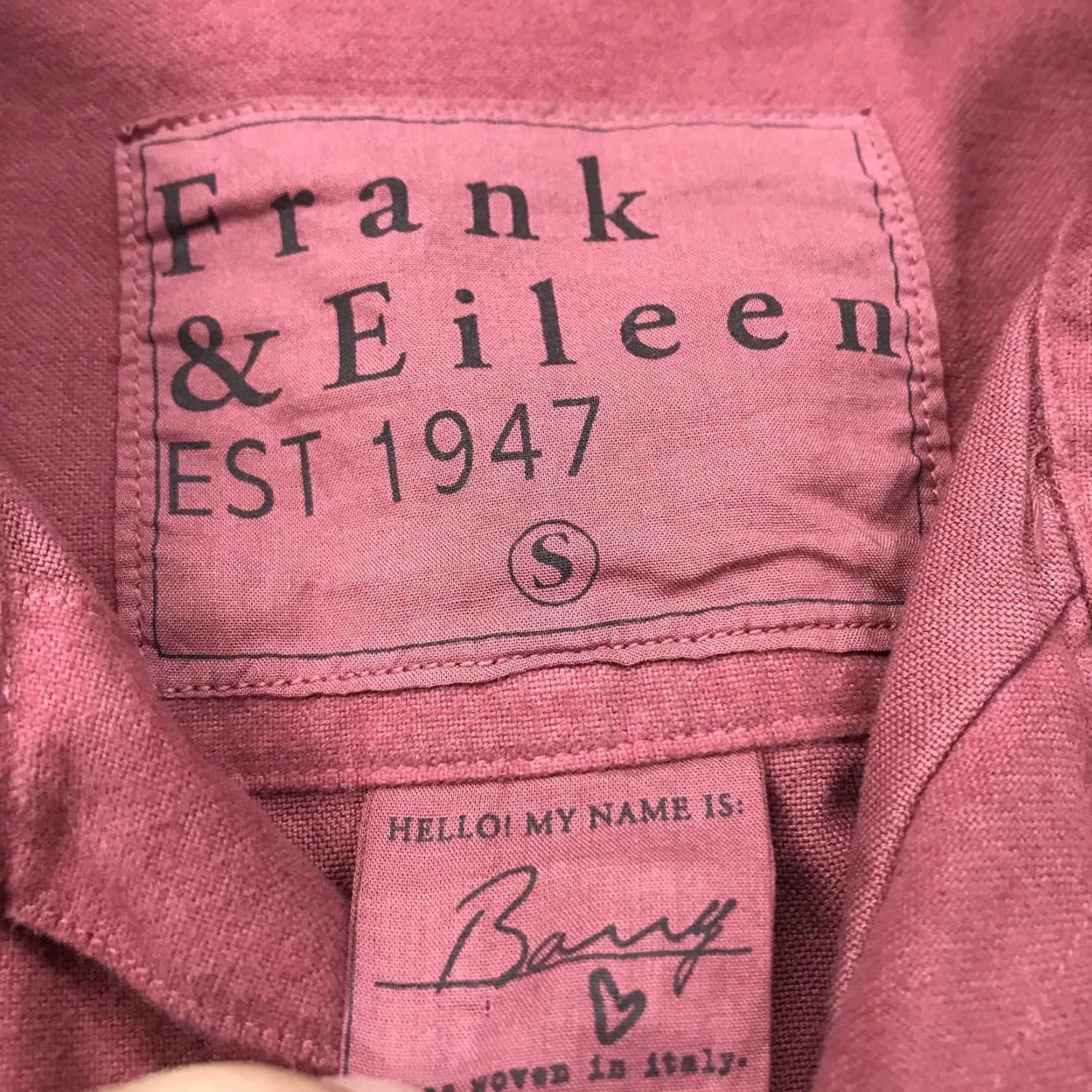 Frank & Eileen Frank & Eileen Shirt Womens Small Red Pink Barry 100% Cotton Button Blouse Size S / US 4 / IT 40 - 3 Thumbnail