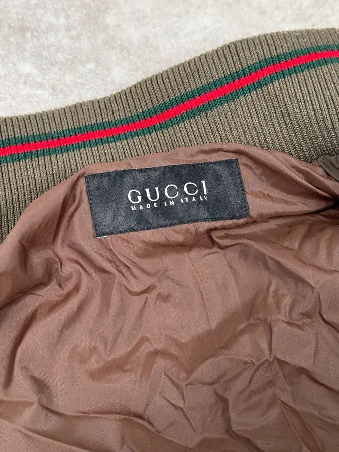 Gucci AW2009 Gucci Madonna Olive Green Nylon Jacket Size US M / EU 48-50 / 2 - 8 Thumbnail
