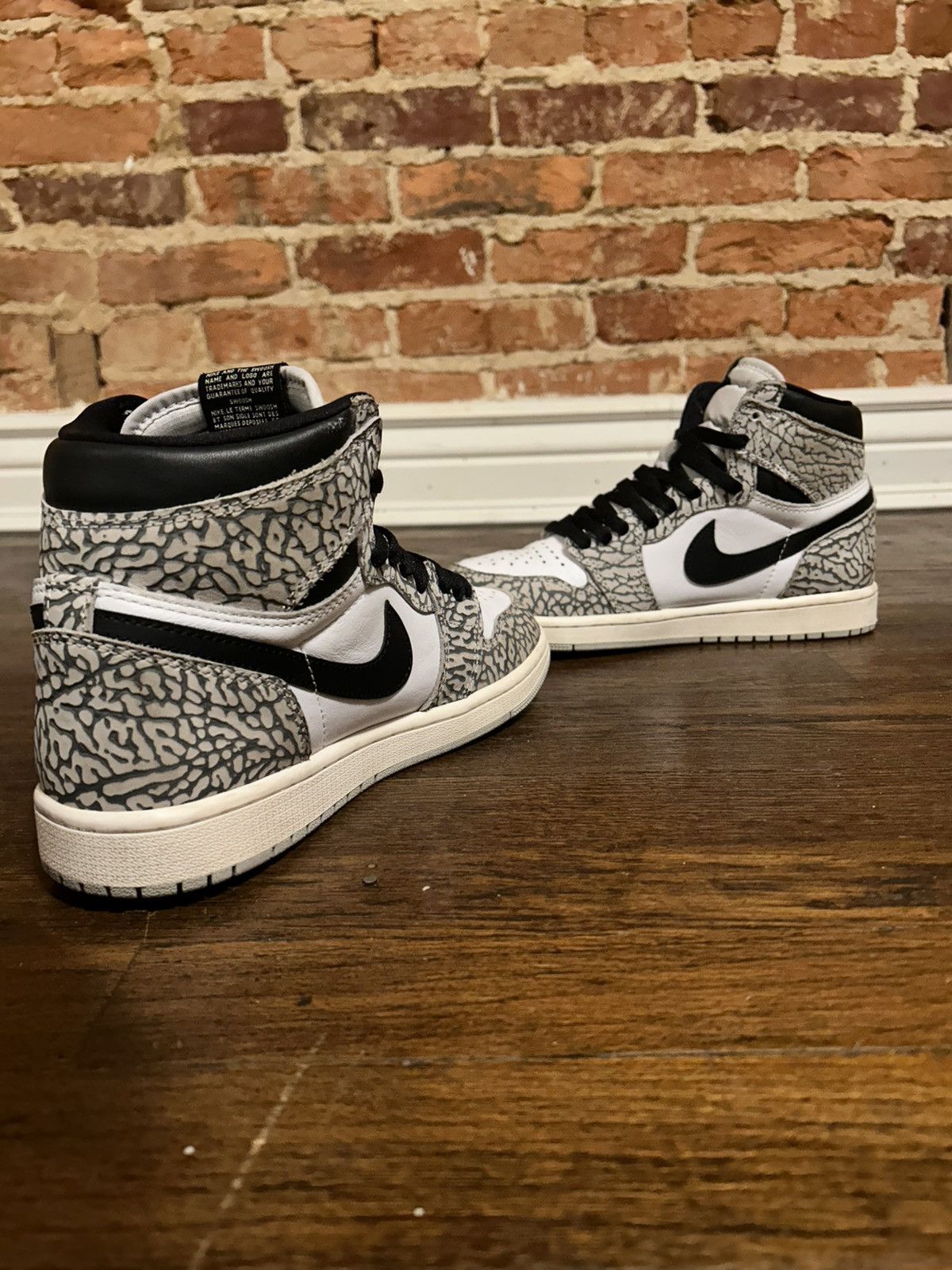 Nike Size 8 - Jordan 1 White Cement Size US 8 / EU 41 - 5 Thumbnail