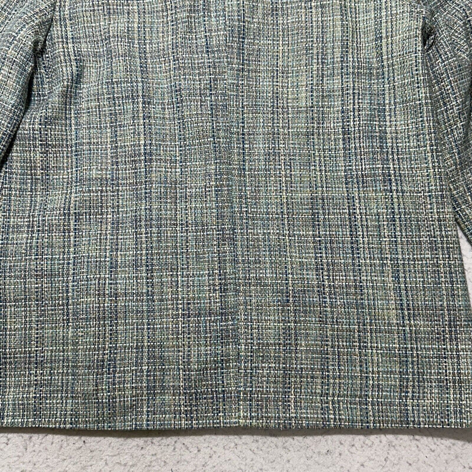 Other David N 8 Pure Silk Blazer Jacket Tweed Green Striped Coat Size M / US 6-8 / IT 42-44 - 12 Thumbnail