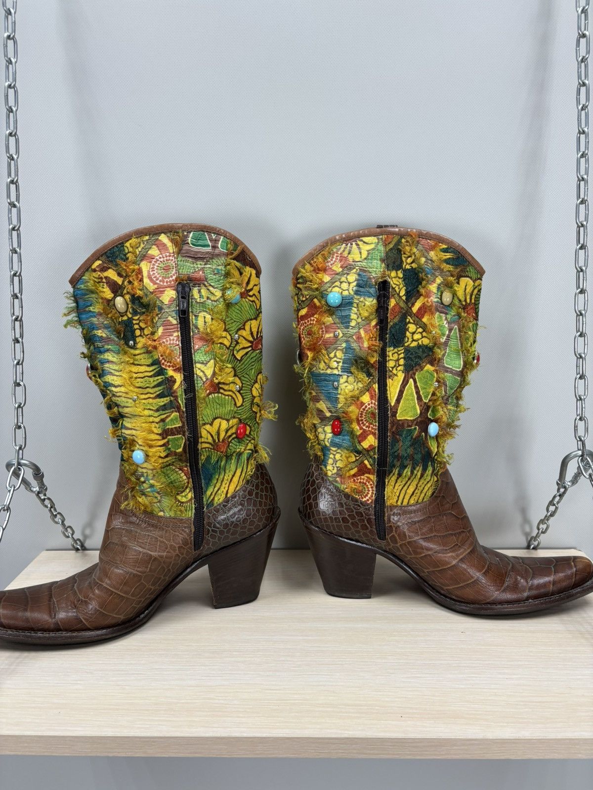 Other Womens western leather boots Size 38 Color Multicolor Size US 8 / IT 38 - 7 Thumbnail
