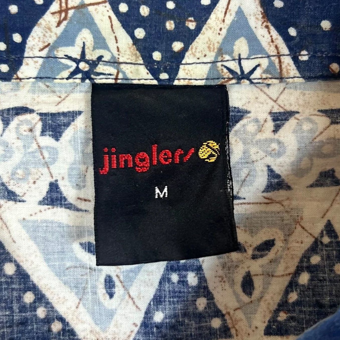 C&A Vintage C&A Jinglers Western Popper Long Sleeve Shirt Womens M Blue Abstract Patterned Button-Up Size M / US 6-8 / IT 42-44 - 4 Thumbnail