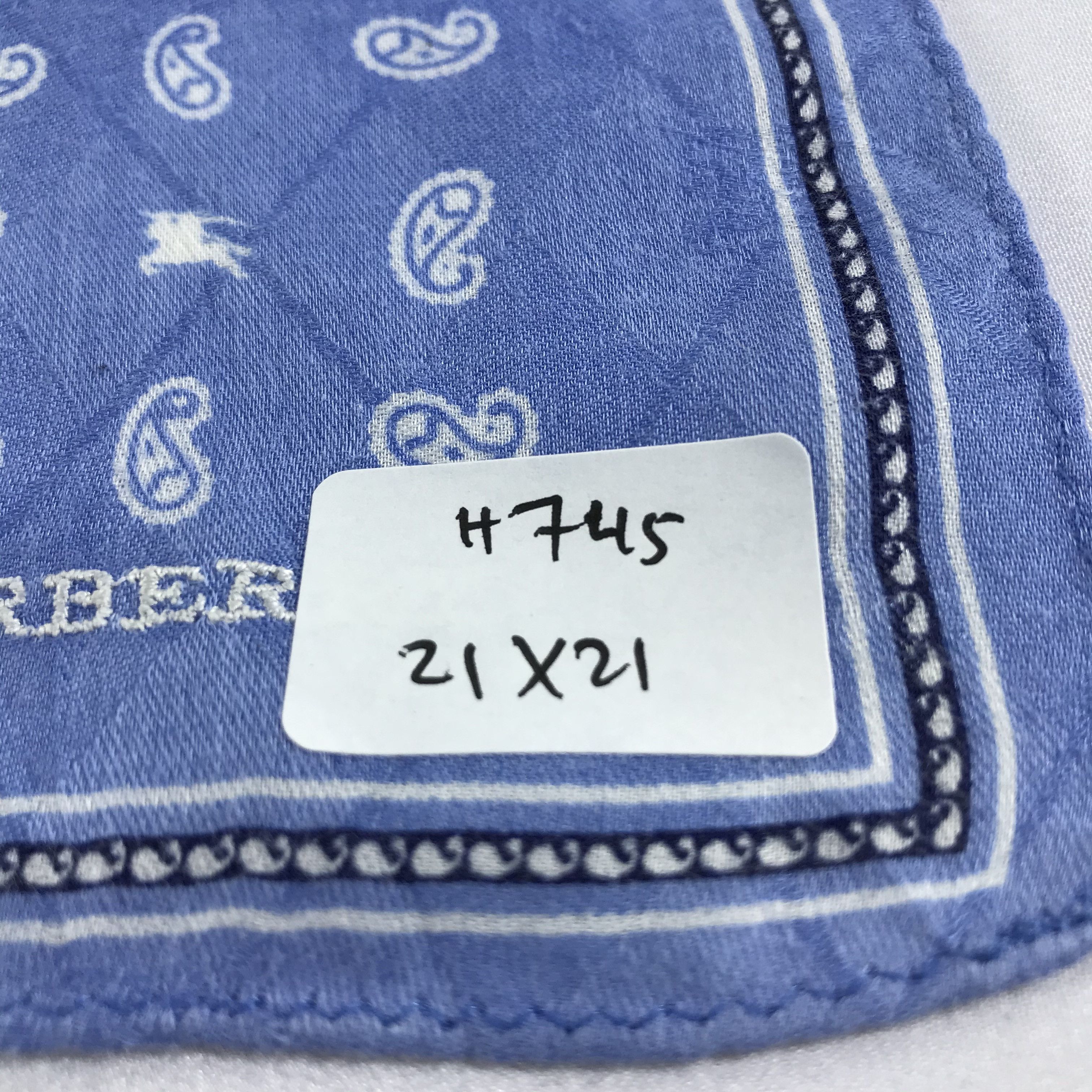 Burberry Burberry Paisley Handkerchief Neckerchief Bandana H745 Size ONE SIZE - 5 Thumbnail