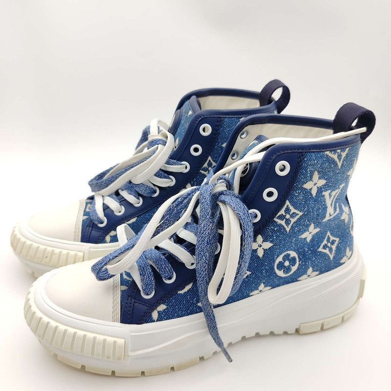 Louis Vuitton Louis Vuitton Squad Boot Monogram High-Top Sneakers -2505 Size US 9 / EU 42 - 1 Thumbnail