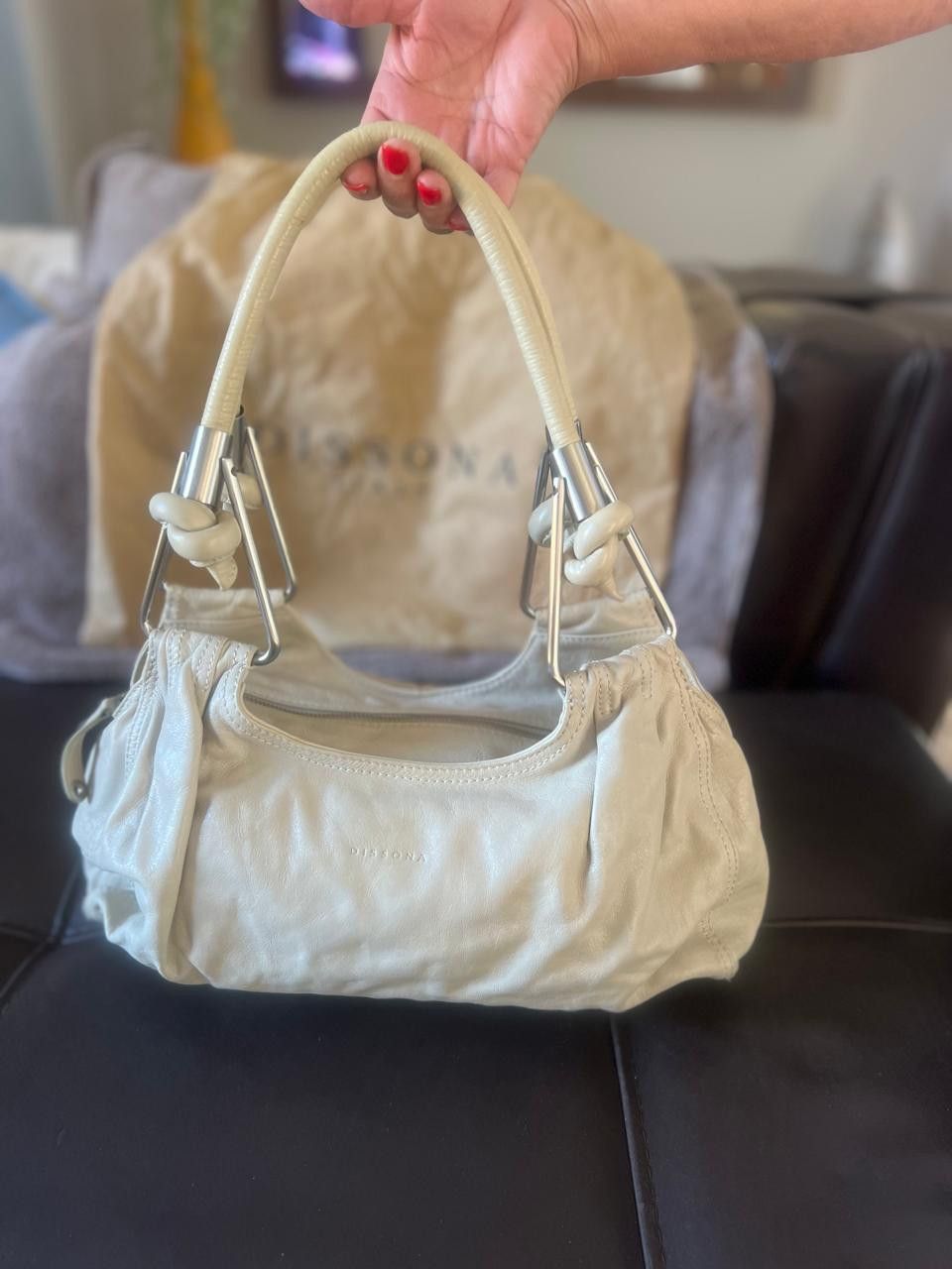 Other Dissona Leather Shoulder/Tote Bag – Cream Brown • Leather Size ONE SIZE - 1 Thumbnail