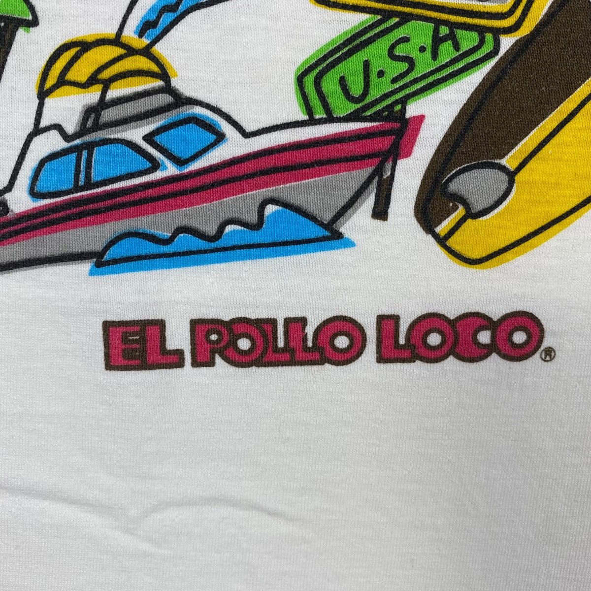 Vintage Vintage 80's EL POLLO LOCO Restaurant Graphic Tee Shirt Size US L / EU 52-54 / 3 - 3 Thumbnail
