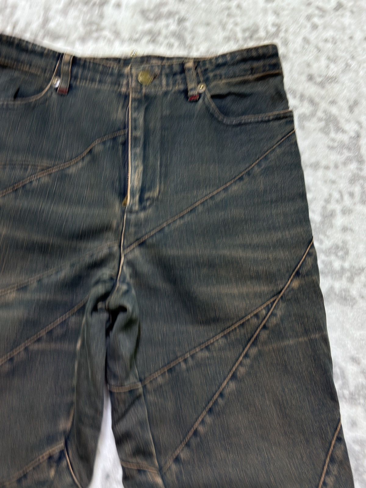 Japanese Brand VIVA PRESTO RECONSTRUCTED FLARED DENIM Size 26" / US 2 / IT 38 - 5 Thumbnail