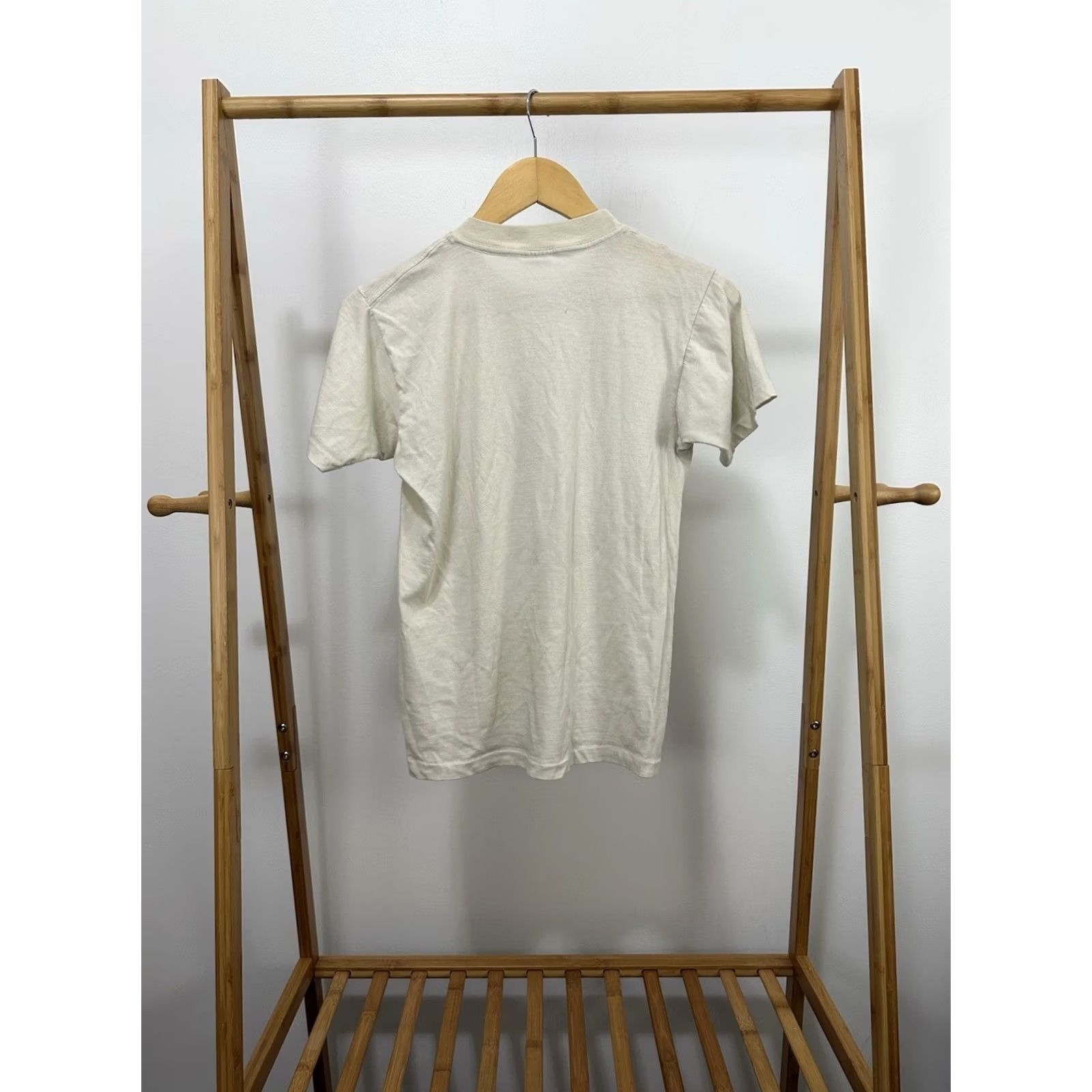 Vintage VINTAGE 80s Be Safer Be Seen Optometric Auxiliary Eye Paper Thin Worn T-Shirt M Adult Mens White Size US M / EU 48-50 / 2 - 2 Thumbnail