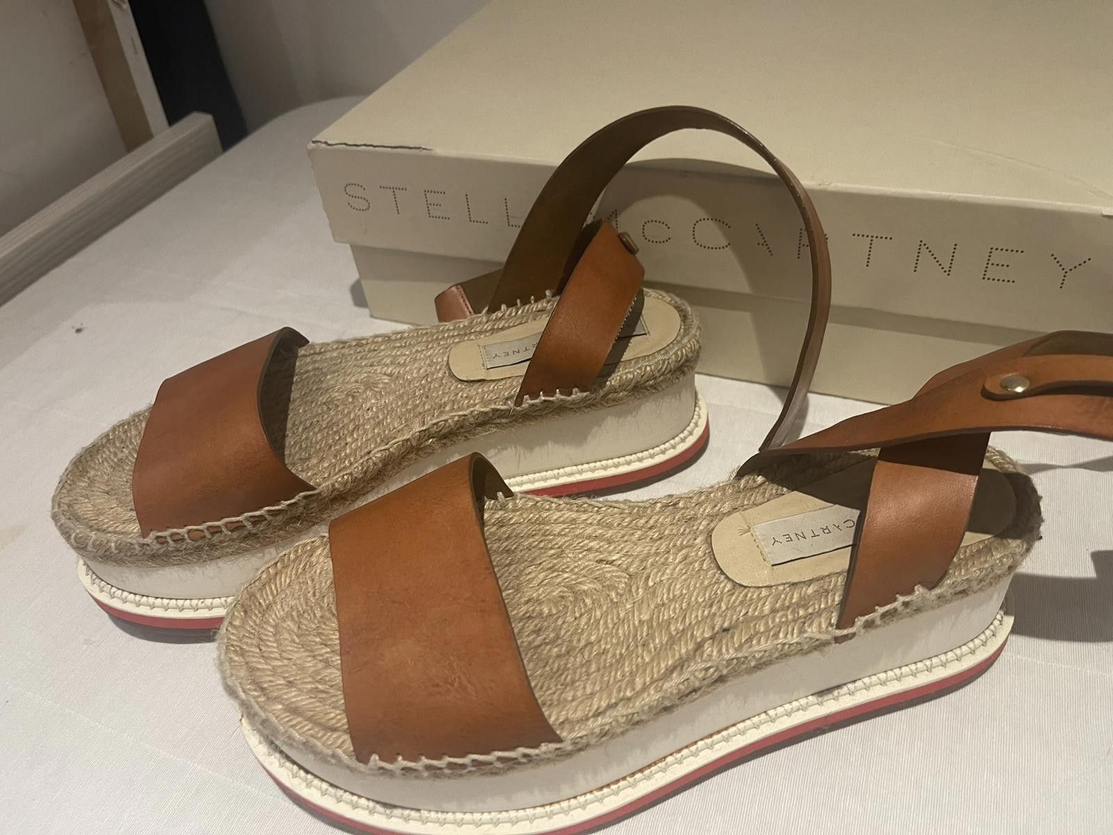Stella McCartney Stella McCartney Tan Wedges, with leather straps Size US 8 / IT 38 - 1 Thumbnail