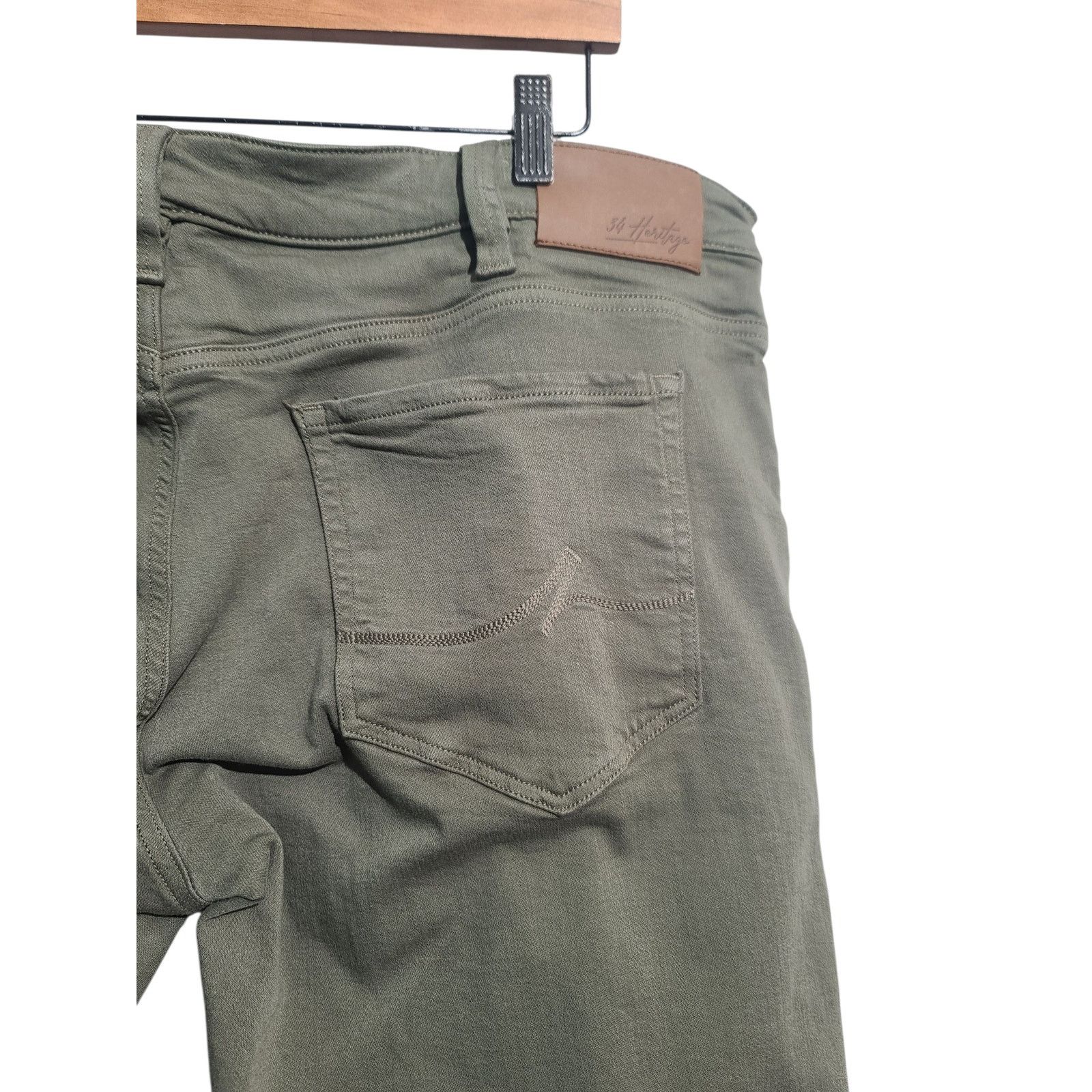 34 Heritage 34 Heritage Green Courage Mid Rise Straight Leg Pants Size US 40 / EU 56 - 3 Thumbnail