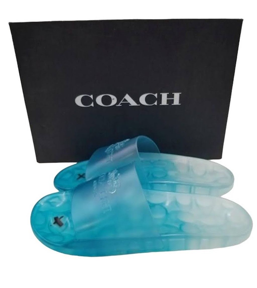 Coach Coach C3068 Ulyssa Sea Mist Rubber Slide, Size 8B NIB Size US 8 / IT 38 - 2 Thumbnail