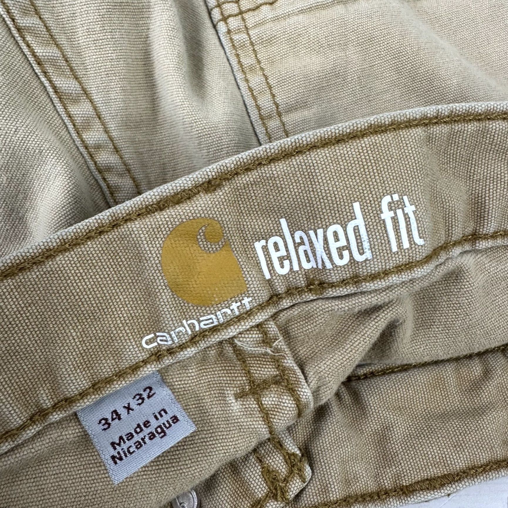 Carhartt Carhartt Pants Baggy Relaxed Fit 5-Pocket Canvas Workwear Mens 34x32 Brown Industrial Carpenter Short Description: Stains - Pre-Owned Size US 34 / EU 50 - 3 Thumbnail