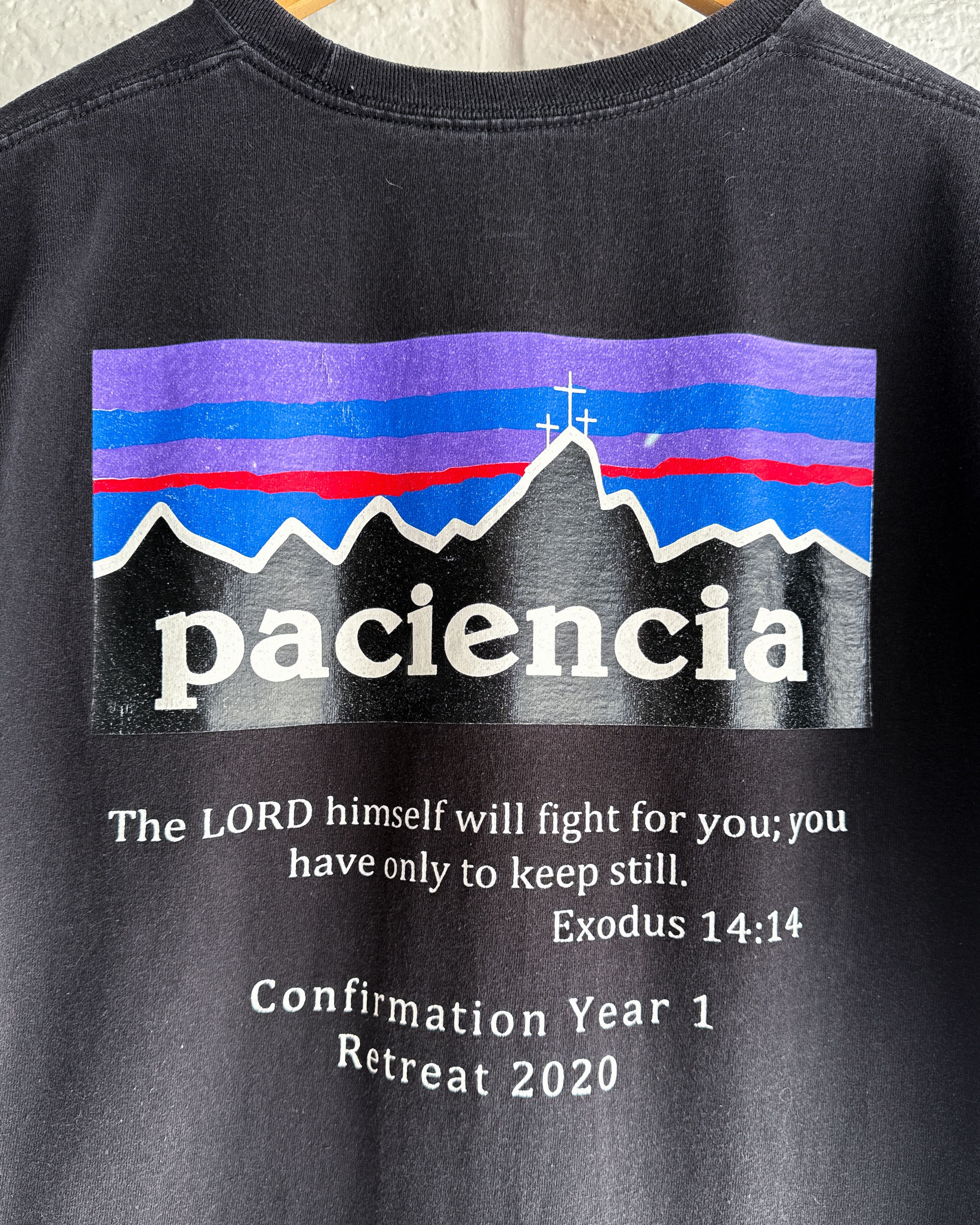 Vintage Catholic Retreat T Shirt Black Men's M Exodus 14:14 Size US M / EU 48-50 / 2 - 5 Thumbnail