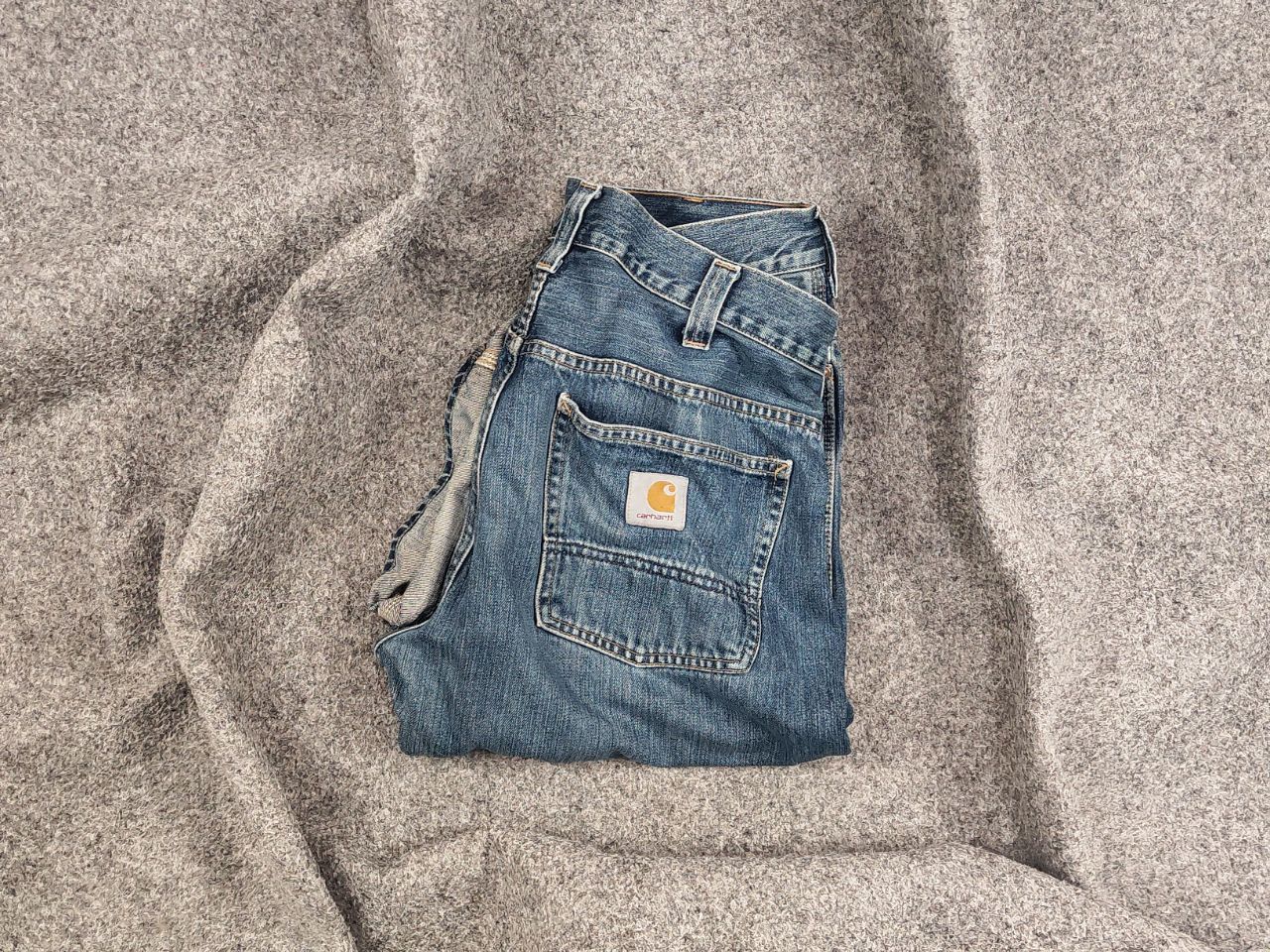 Carhartt Vintage 90's USA Carhartt Retro Distressed Faded Denim Jeans Size US 34 / EU 50 - 1 Thumbnail