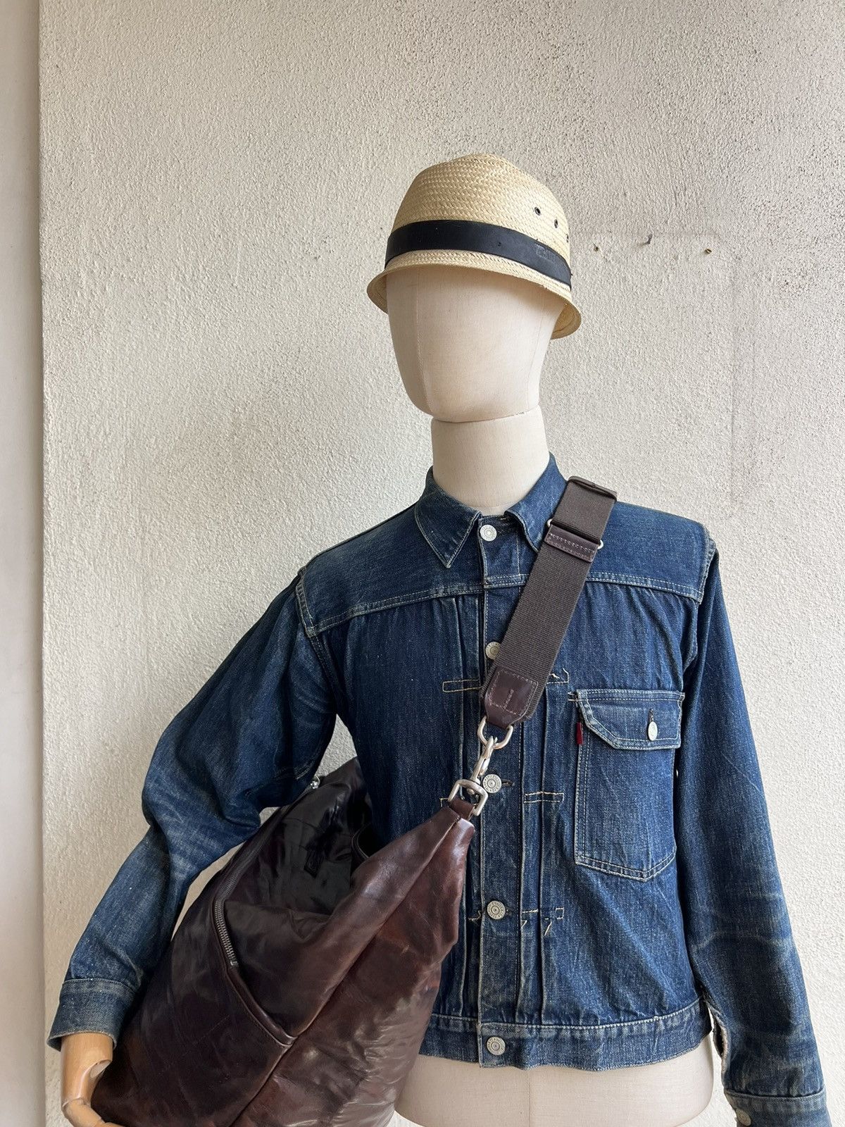 Vintage Vintage Handmade Daniel & Bob Patina Jerkin Leather Big Bag Size ONE SIZE - 1 Thumbnail