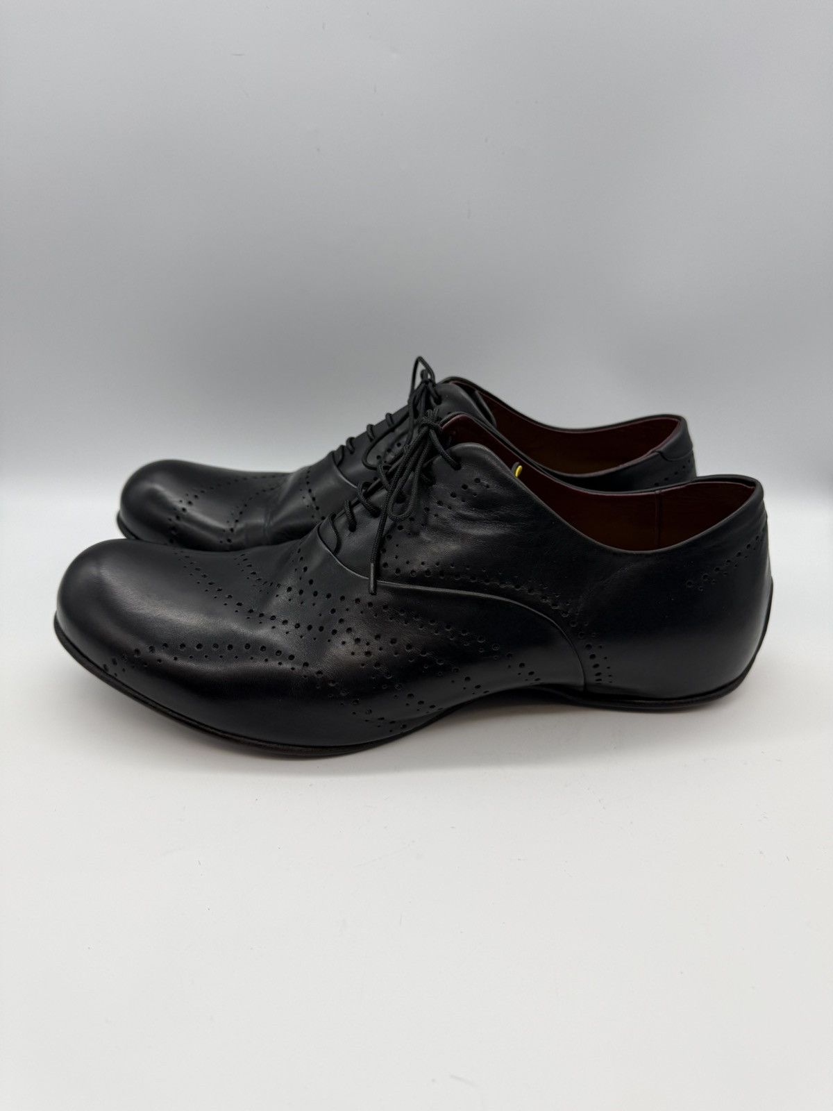 Kenzo KENZO HOMME-Roy Krejberg Era-Sculpted-Black Brogue Oxfords Size US 10.5 / EU 43-44 - 5 Thumbnail