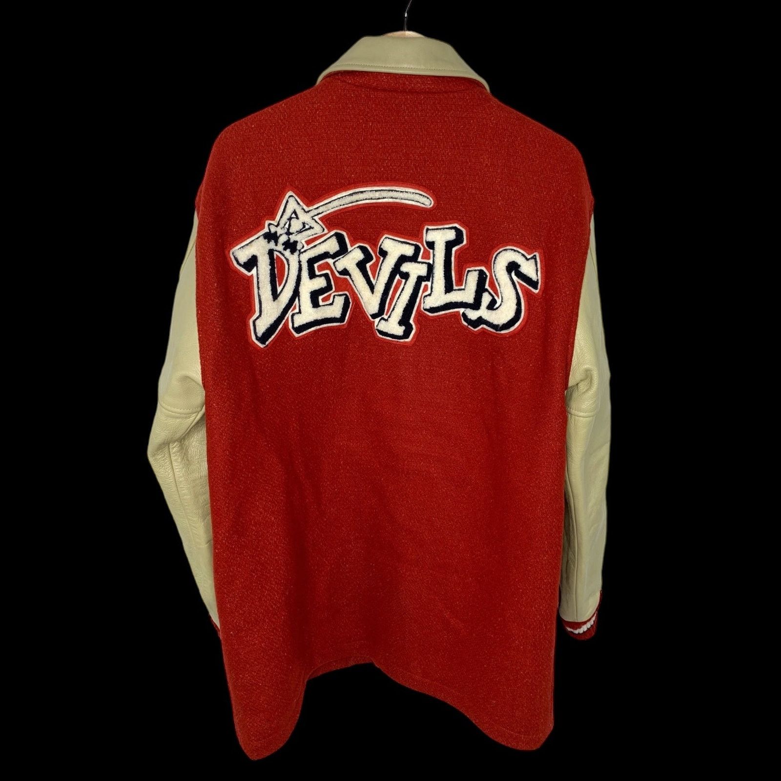 Japanese Brand HOUSTON | Vintage “DEVILS” Varsity Jacket | L (40) Size US L / EU 52-54 / 3 - 2 Thumbnail