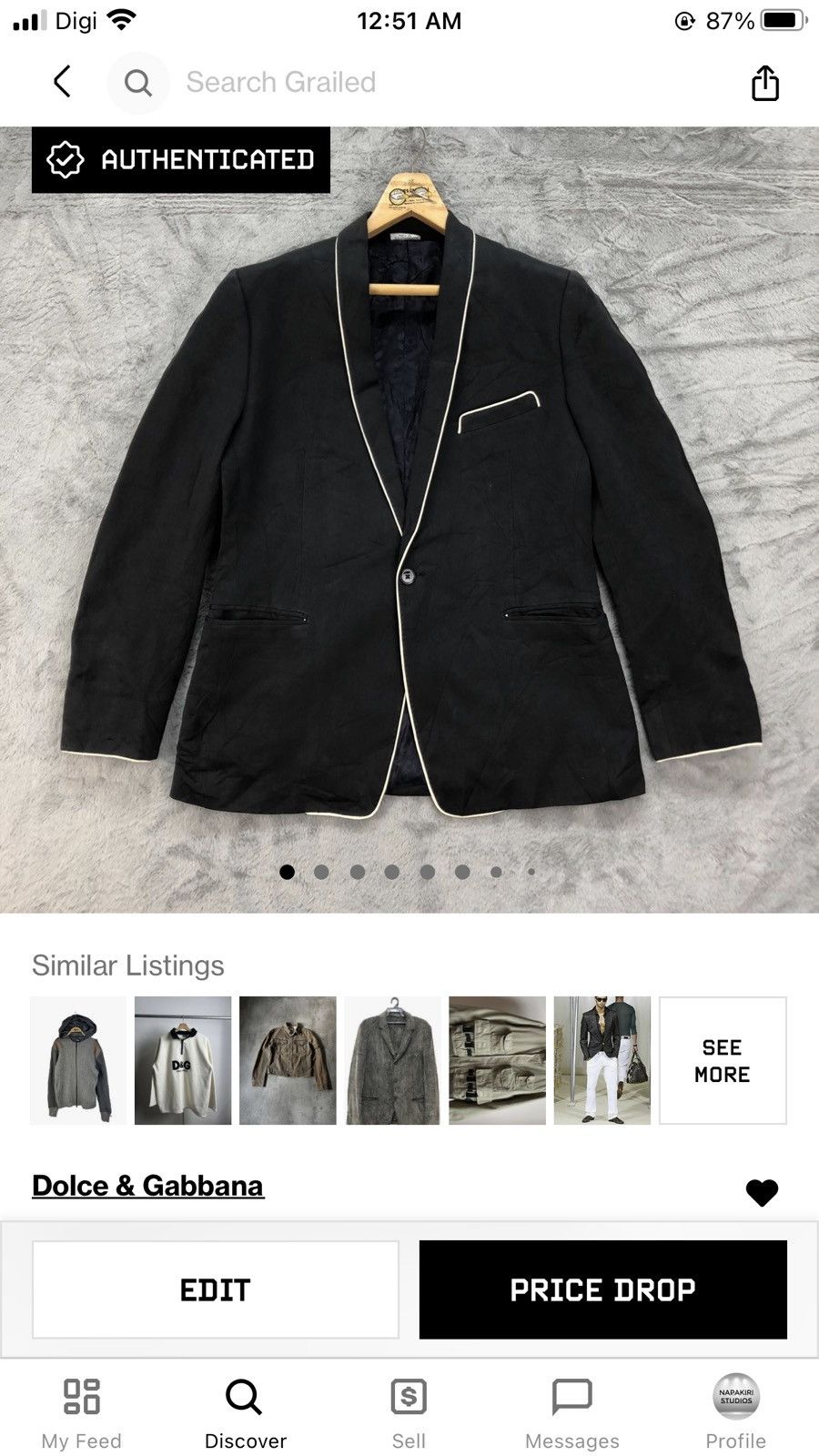 Dolce & Gabbana Dolce & Gabbana Made in Italy Suits Jacket Blazer #4565-159 Size US M / EU 48-50 / 2 - 15 Thumbnail