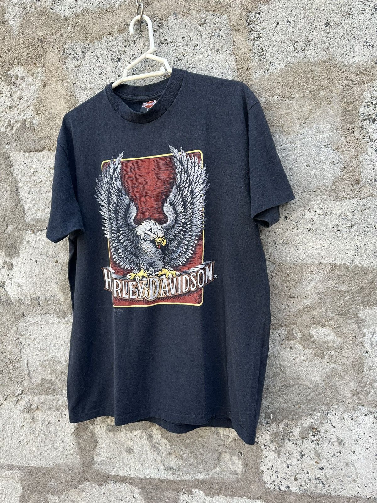 Harley Davidson × Vintage 1991 Vintage Harley Davidson 3D emblem T-shirt Size US XL / EU 56 / 4 - 1 Thumbnail