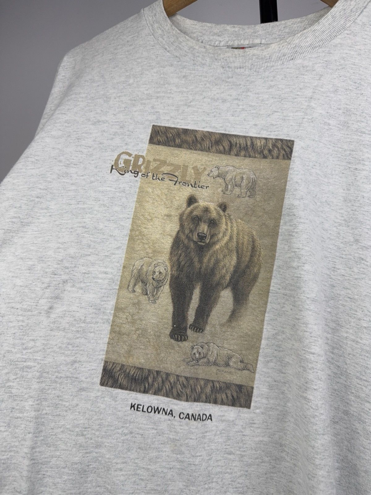 Vintage Vintage 90s Grizzly Bear Kelowna Canada Wildlife T-Shirt Size US L / EU 52-54 / 3 - 3 Thumbnail