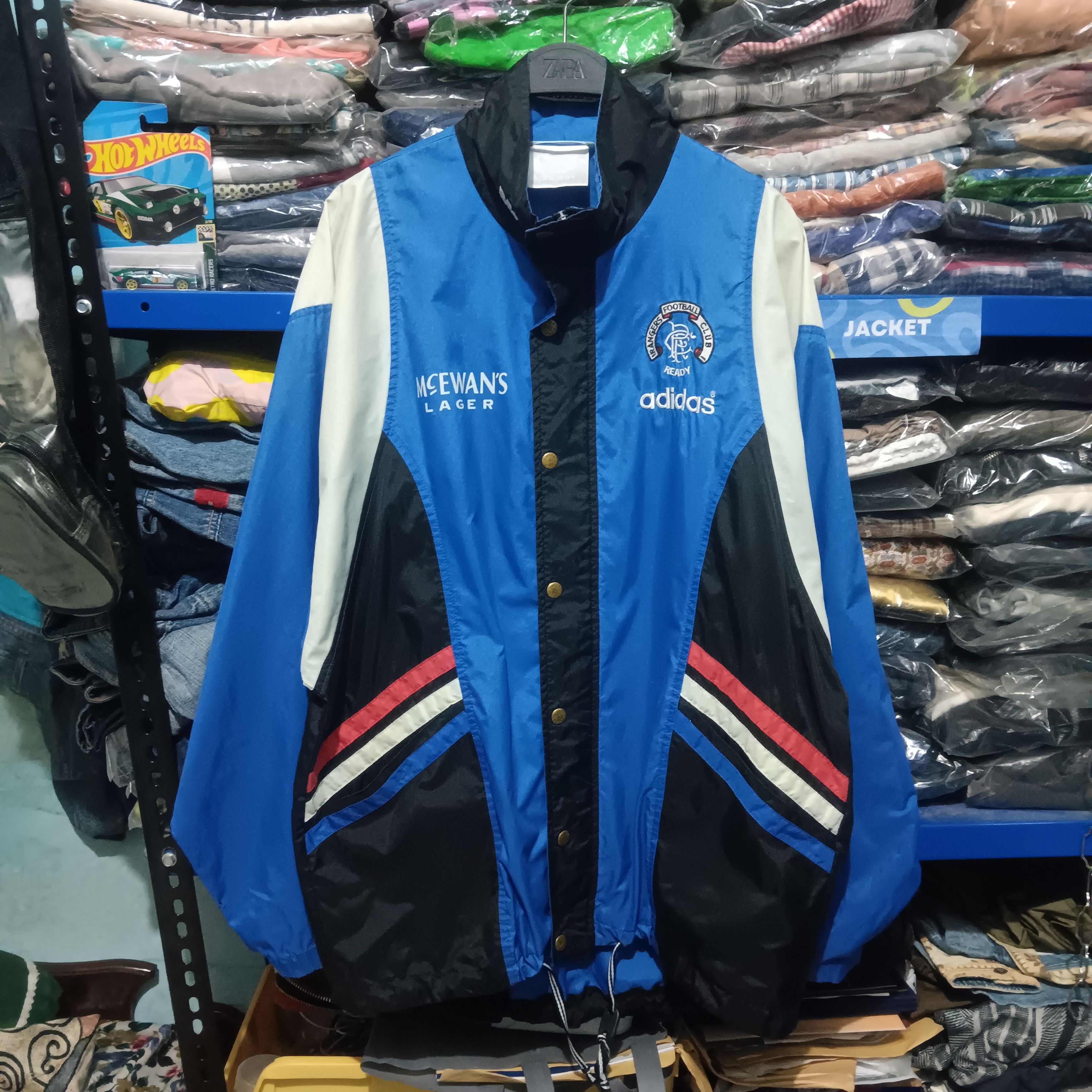 Vintage Vintage Adidas Rangers FC jacket Size US XL / EU 56 / 4 - 1 Thumbnail