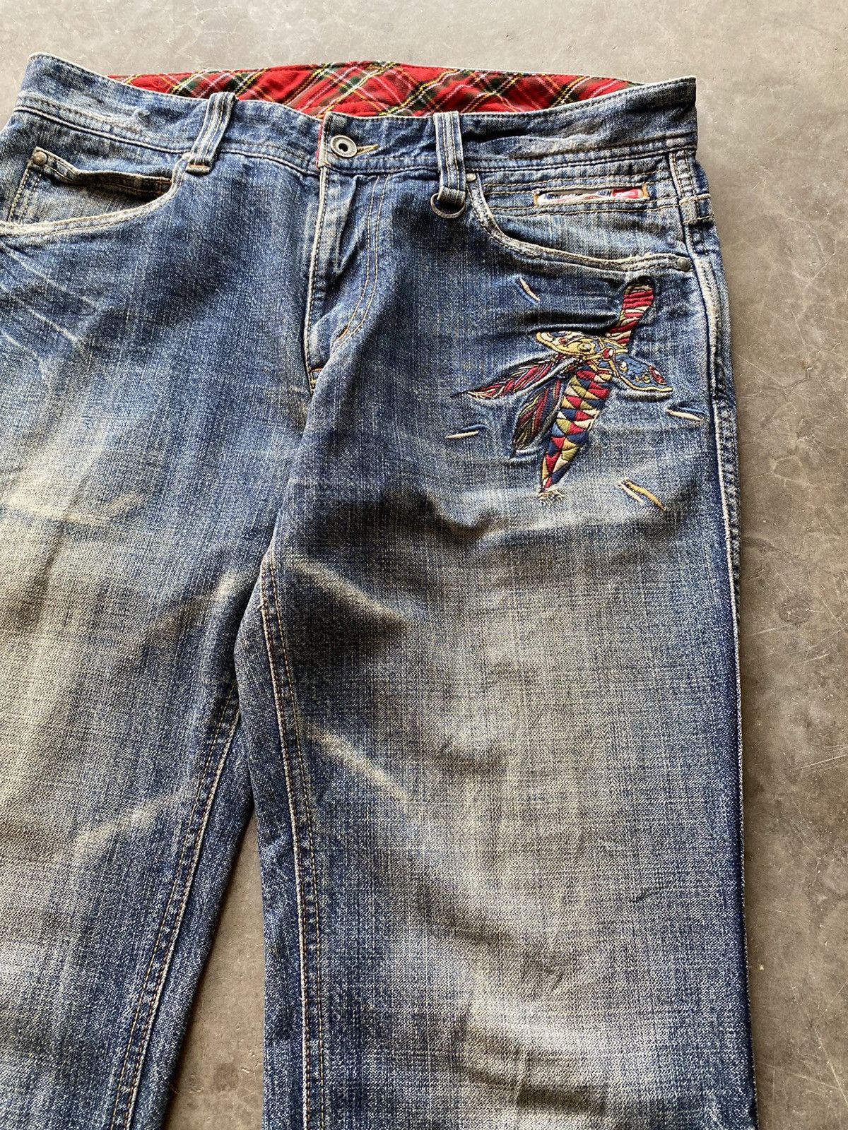 Hysteric Glamour × Nicole Club × Tornado Mart Japanese Nicole Club For Men Embroidery Distressed Denim Size US 33 - 6 Thumbnail