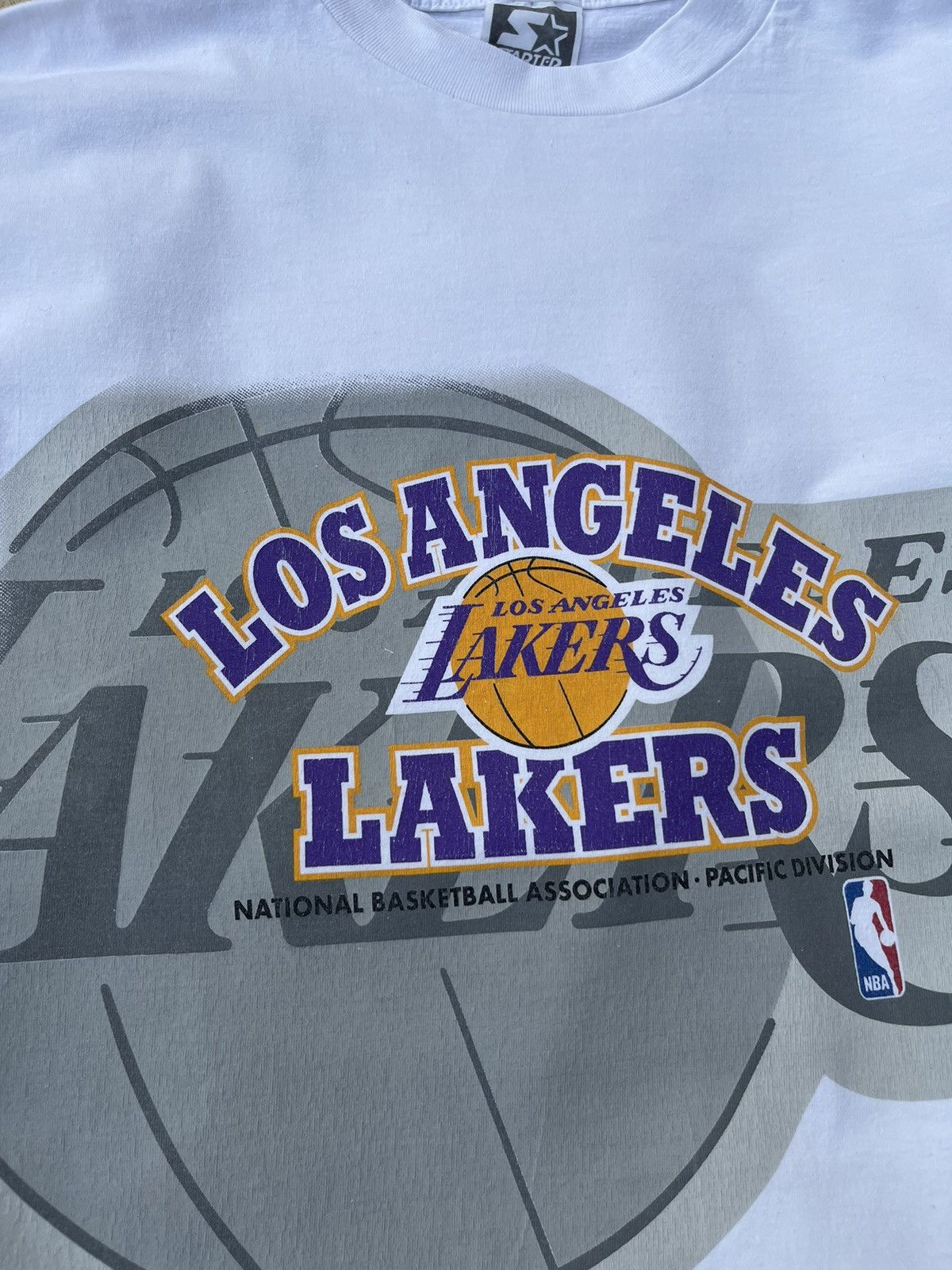 NBA × Starter × Vintage Vintage Starter Los Angeles Lakers y2k NBA tee t-shirt retro Size US L / EU 52-54 / 3 - 10 Thumbnail