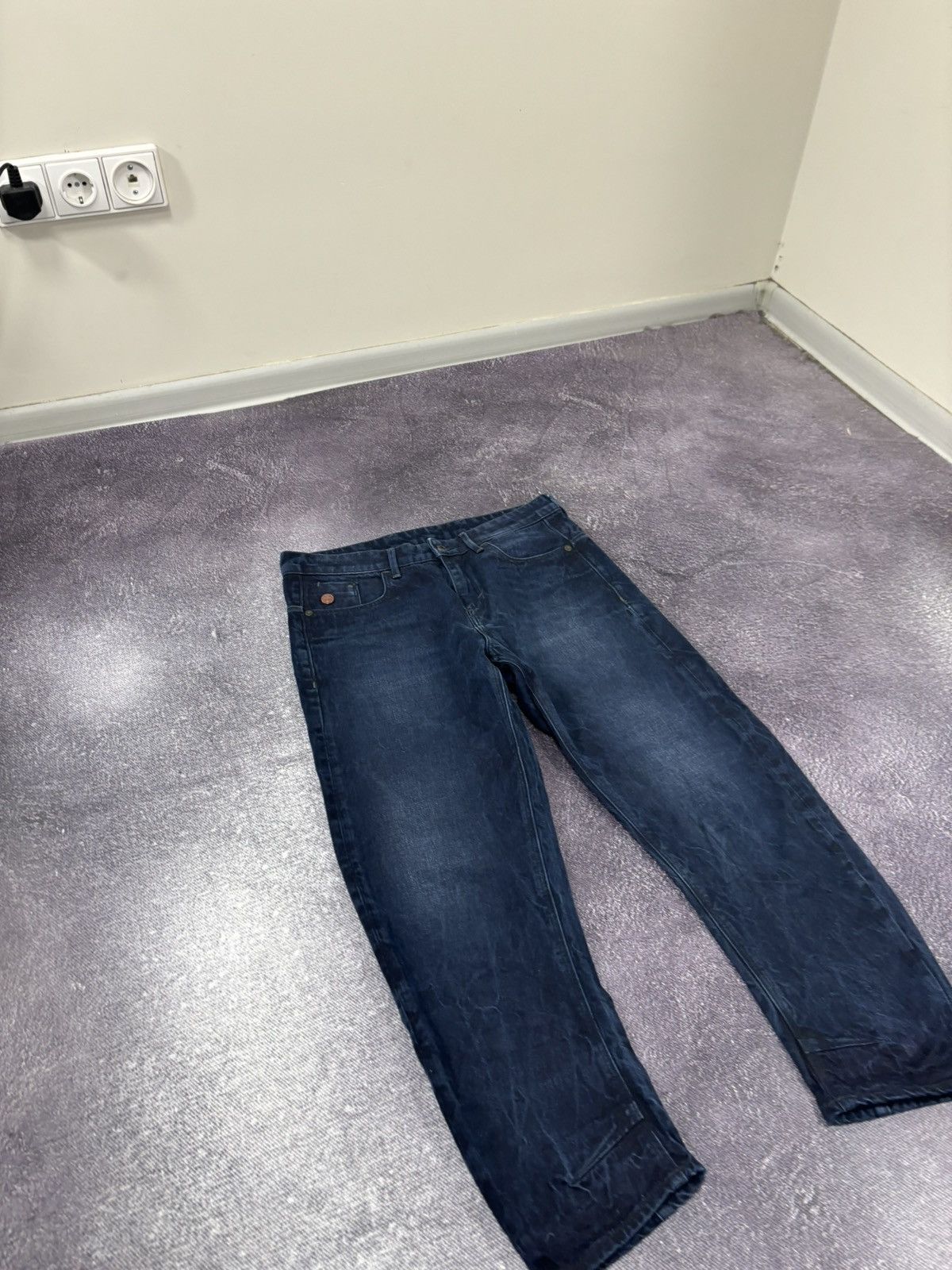 G-Star Vintage G-Star Raw Y2K Avant Garde Cropped Tapered Jeans Size US 27 - 10 Thumbnail