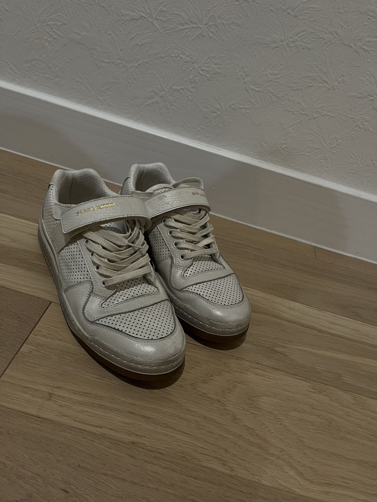 Saint Laurent Paris SL24 Perforated Leather Sneakers. Size 8 Size US 8 / EU 41 - 12 Thumbnail