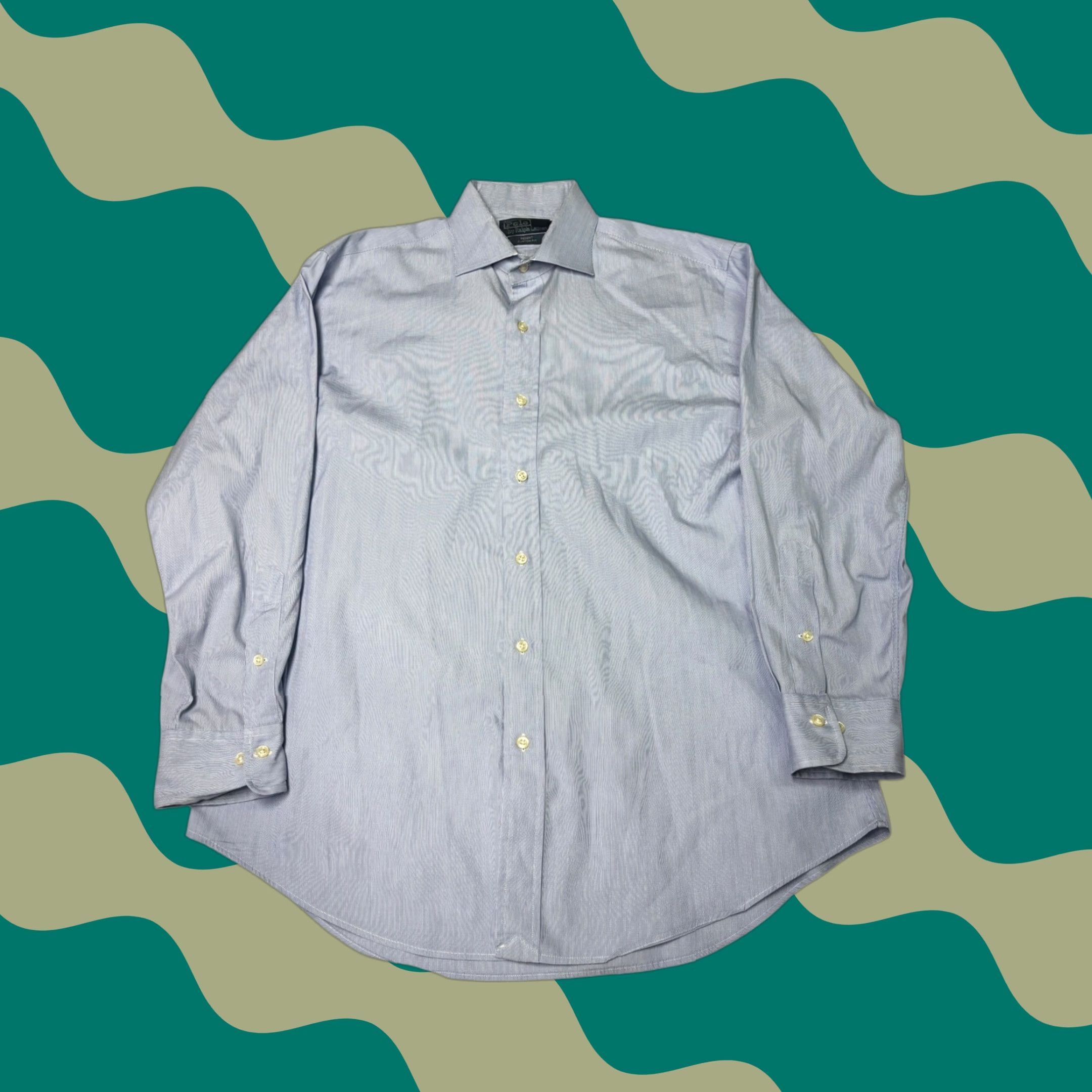 Polo Ralph Lauren Polo Ralph Lauren Dress Shirt Men 16.5 32/33 Custom Fit Pinstripe Blue Button-Up Non-Iron Long Sleeve 100% Cotton Reg Men Versatile Workwear Casual Size 46R - 1 Thumbnail