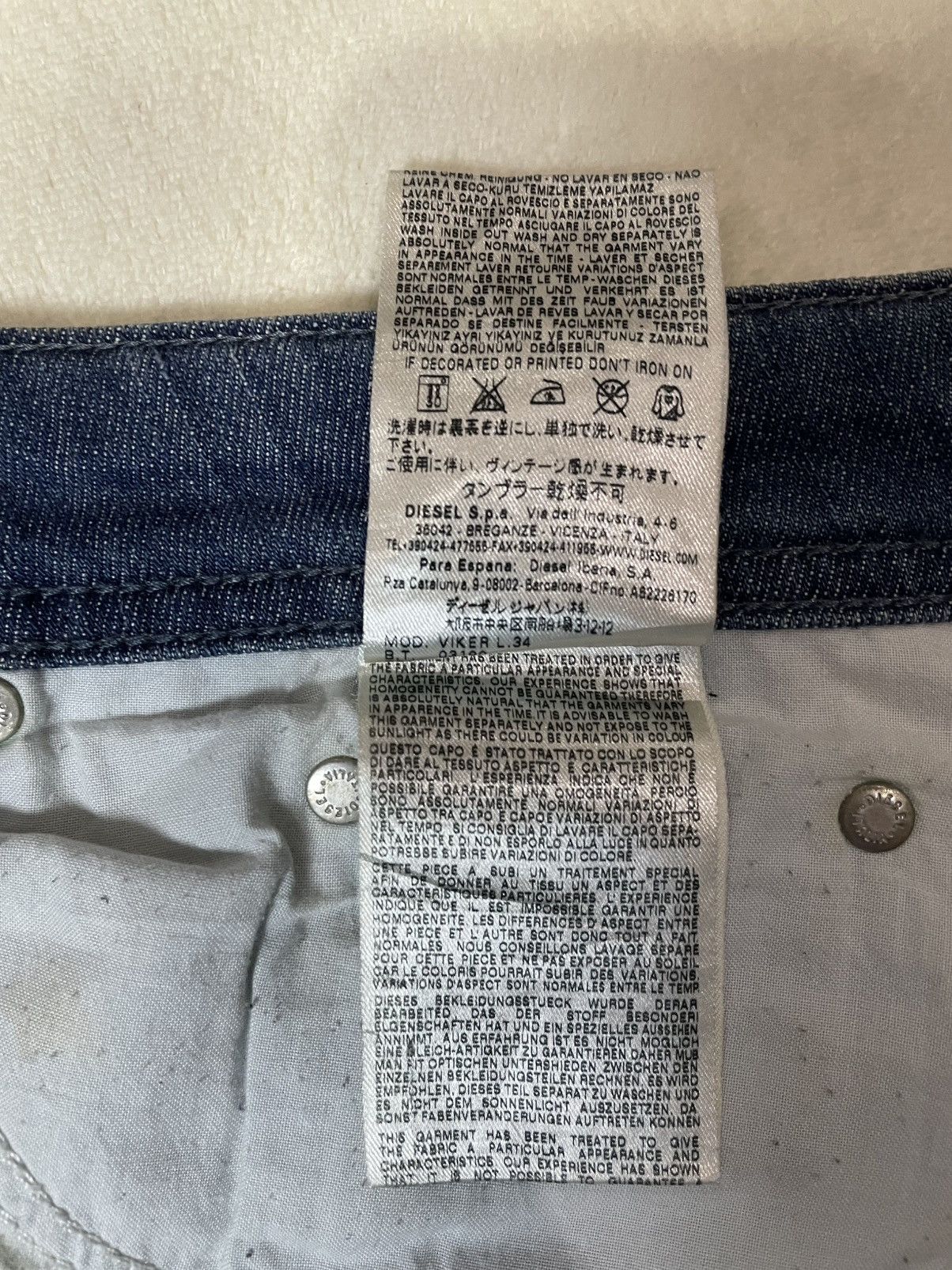 Diesel Vintage Diesel Larkee Regular Straight Cut Faded Distressed Size US 35 - 11 Thumbnail