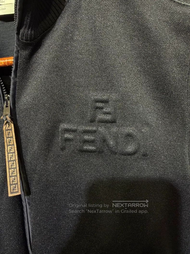 Fendi Fendi Black Side Stripe Embossed Logo Zip-Up Jacket Size XS / US 0-2 / IT 36-38 - 6 Thumbnail