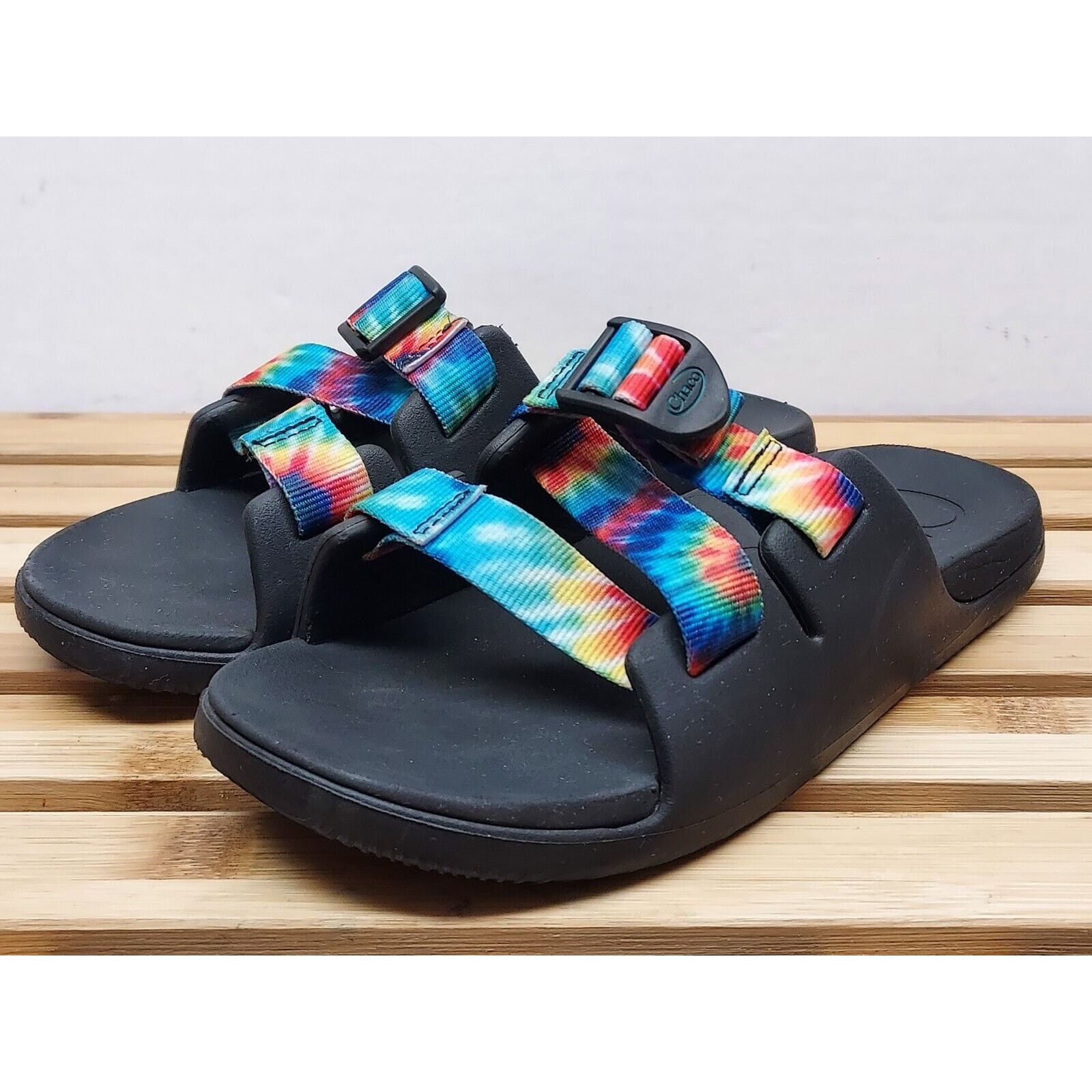 Chaco Chaco Kids | Tie-Dye | Chillos Slide Sandals Size Y4 Size US 4 / IT 34 - 2 Thumbnail